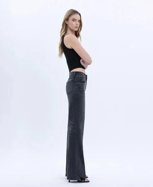 Virtual Fit Black Angelic Wash High Rise Vintage Flare