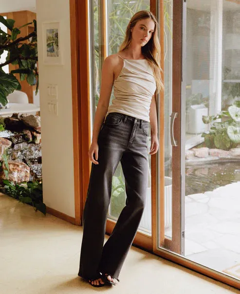 Stage Soul Black Angelic Wash High Rise Vintage Flare