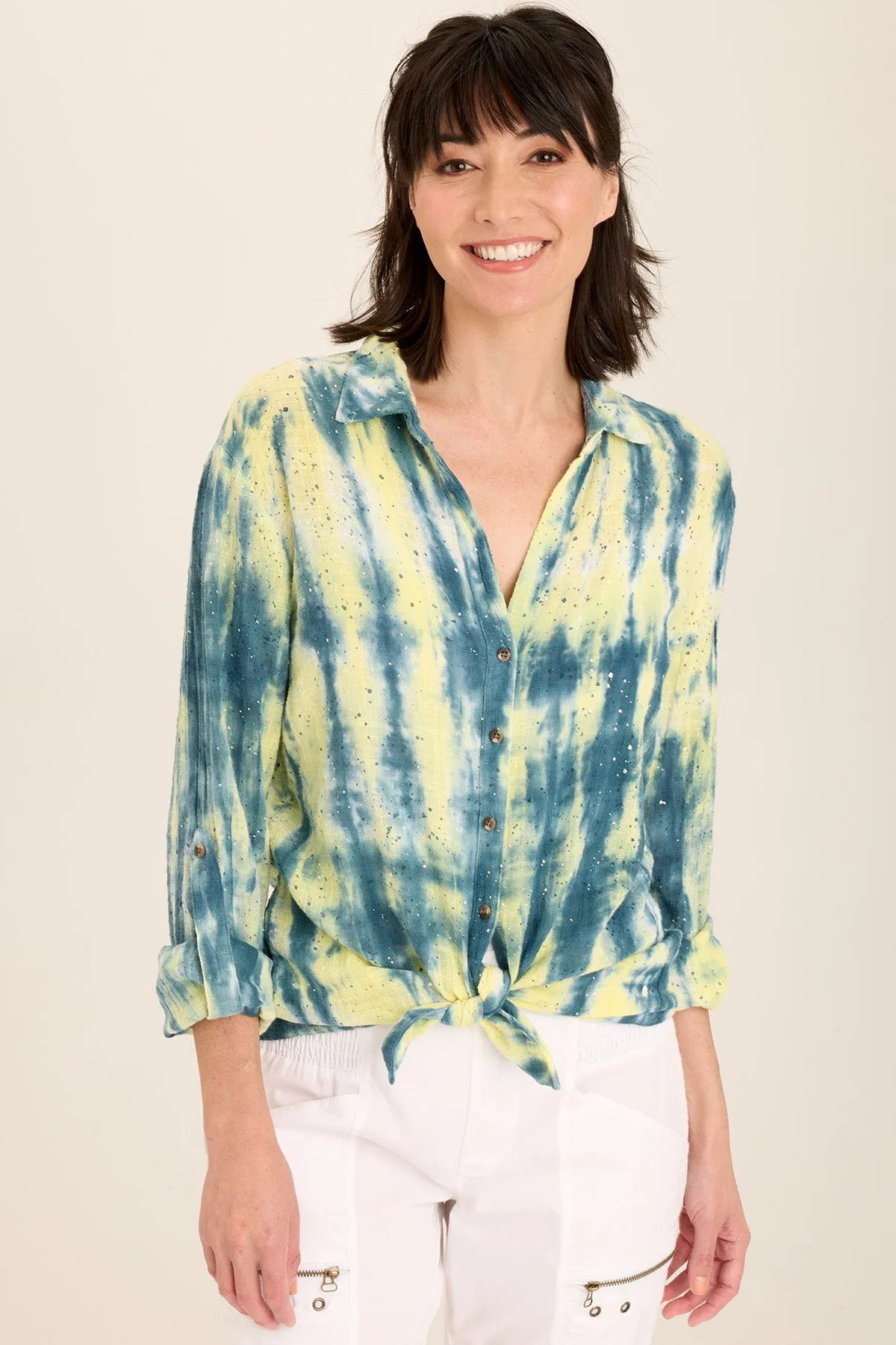 RollUp Sleeves Porter Blouse