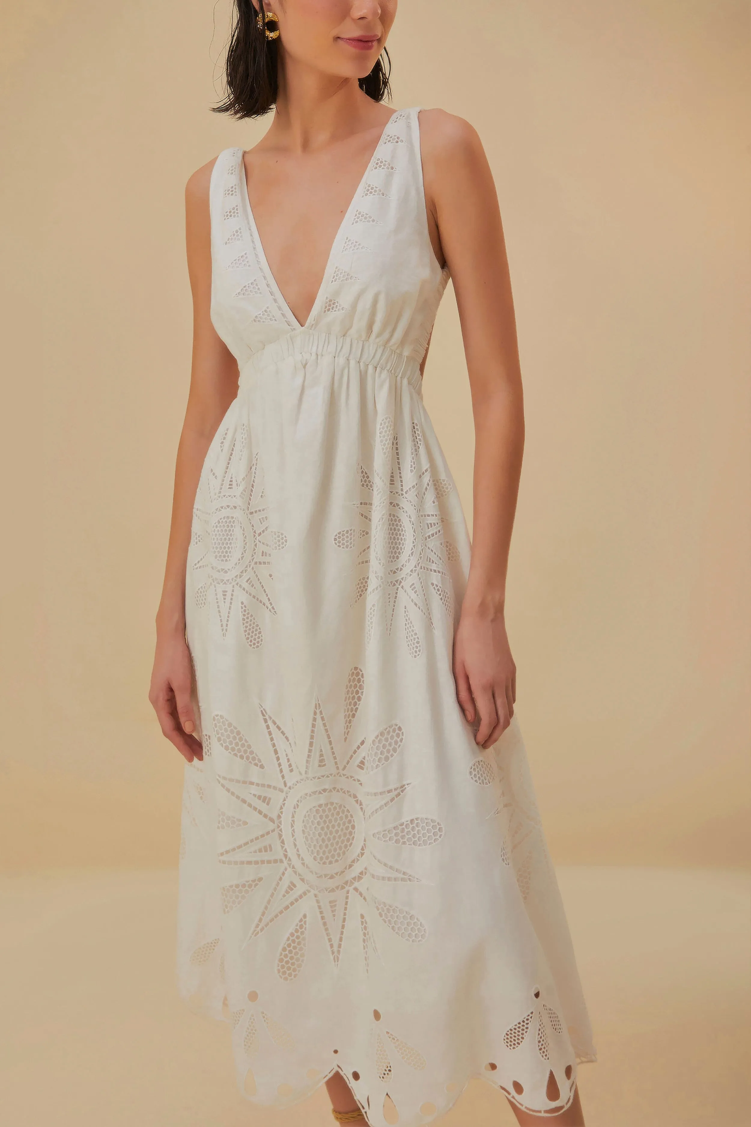Off-White Maxi Richelieu Lenzing? Ecovero? Euroflax? Maxi Dress Urban Cool