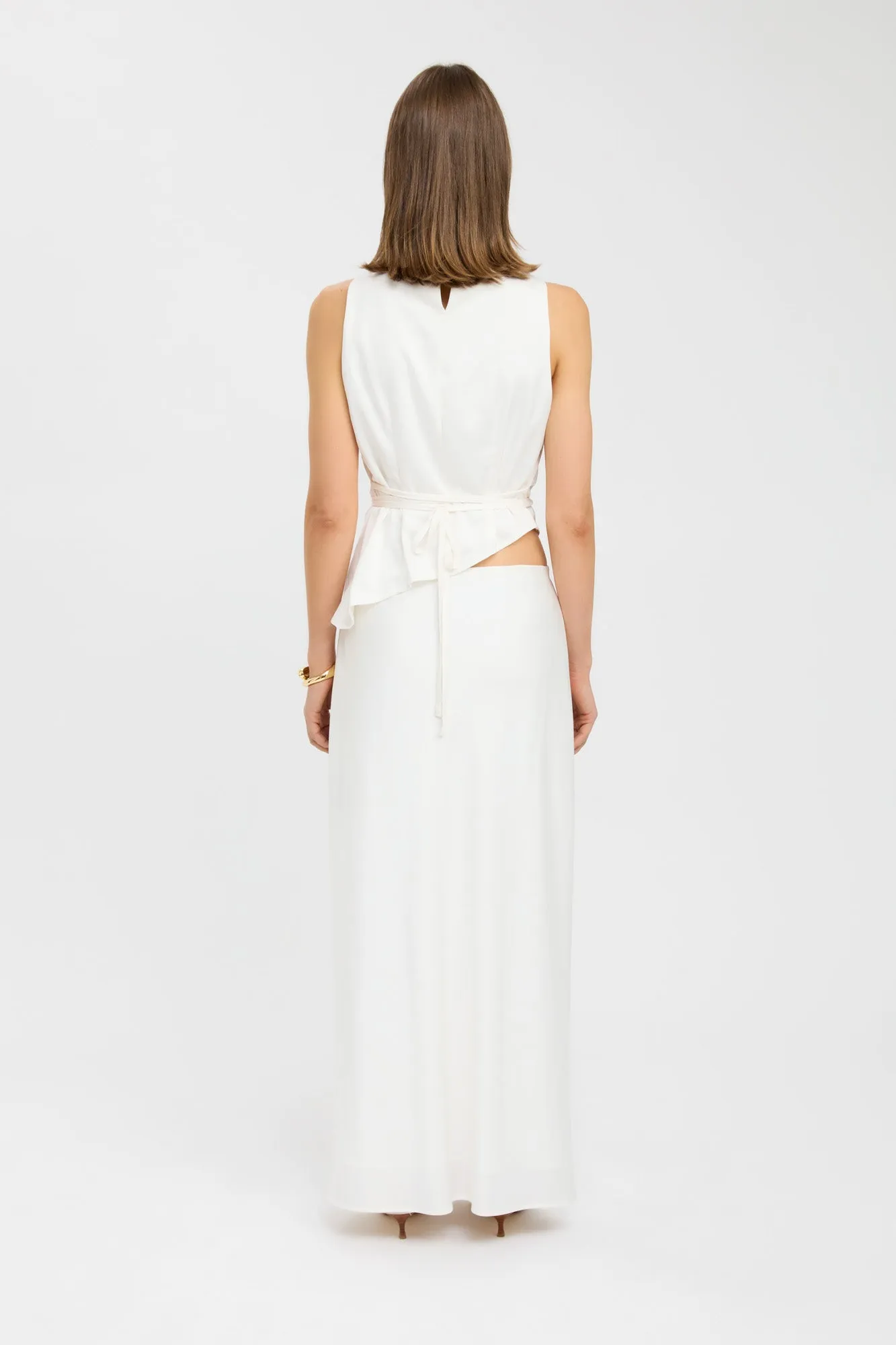 Holiday Travel Draped Design Palermo Slip Skirt