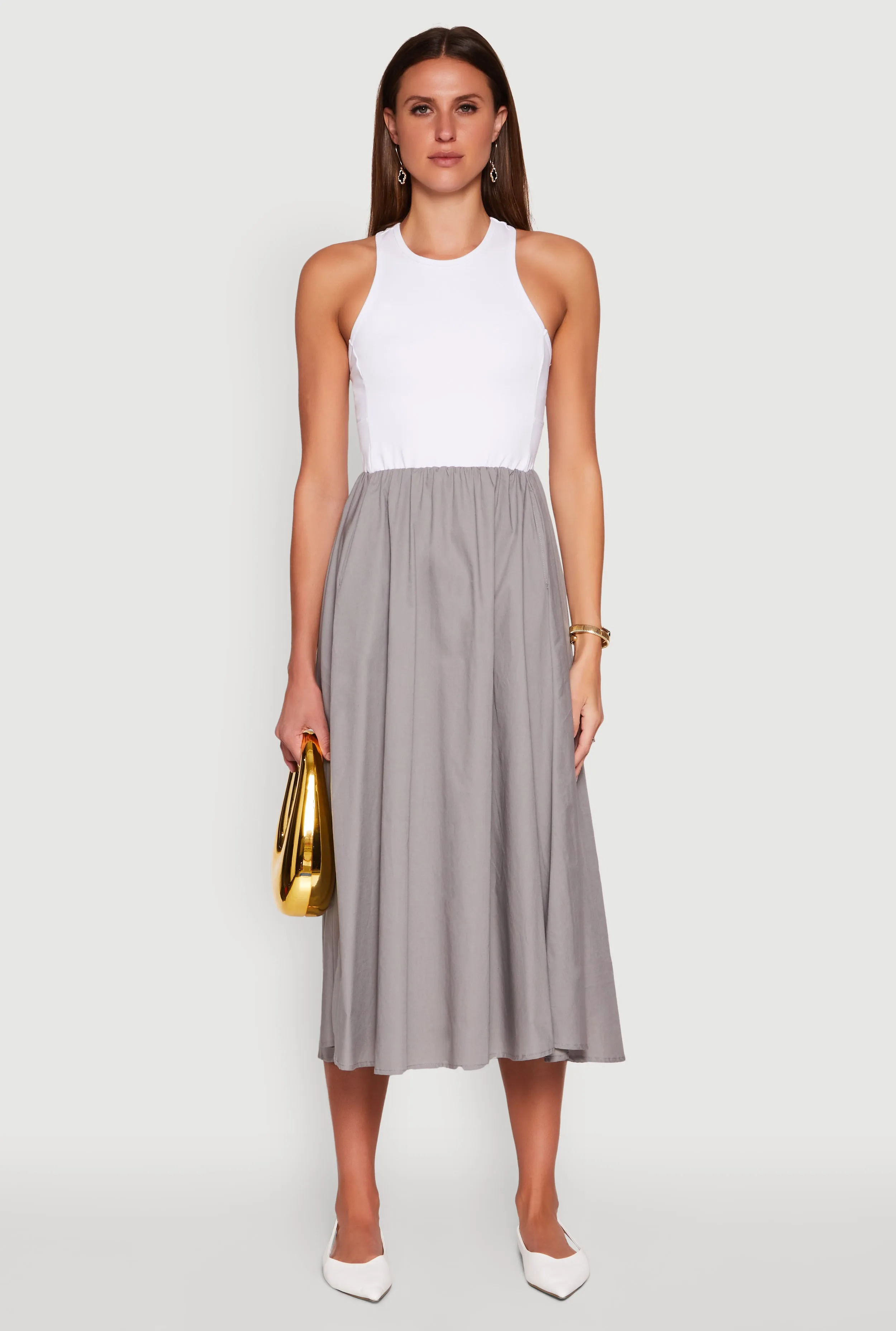 Keyhole Racerback Maxi Dress Crystal Glow Wind Proof