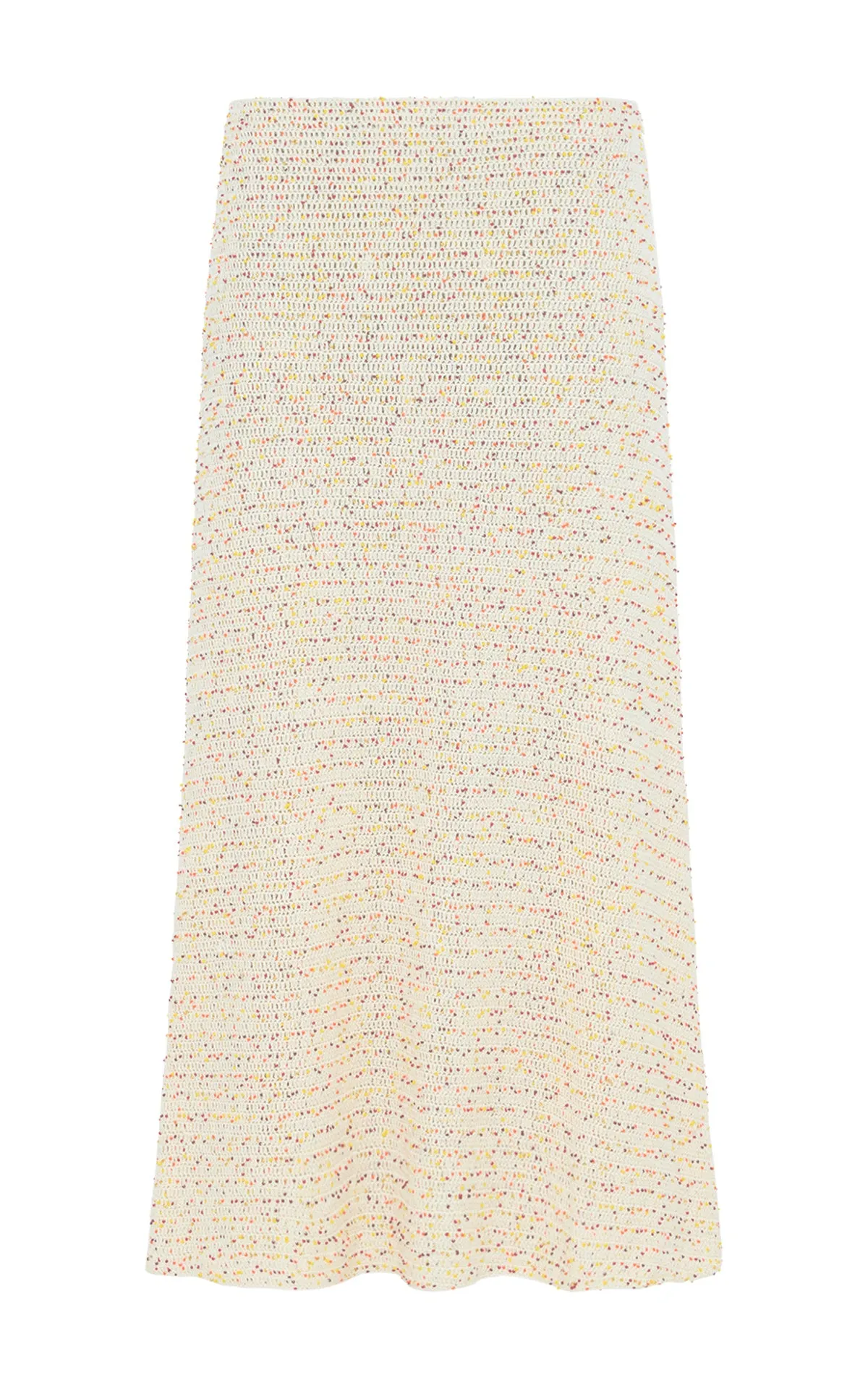 Pan Knit Maxi Skirt in Ivory Multi Beaded Cashmere quick dry QuickDrying Material