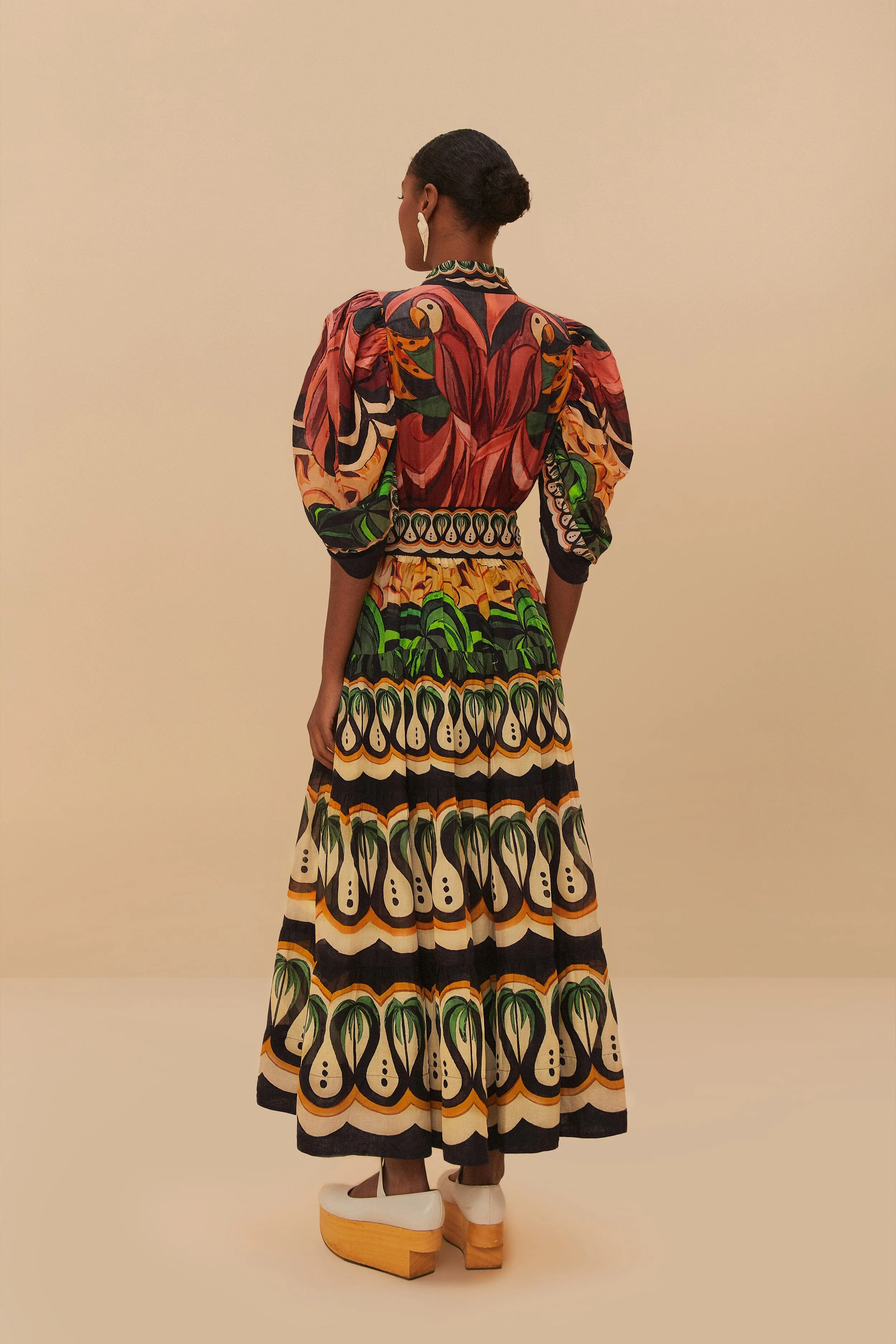 Black Coconut Tree Flow Maxi Dress Gorgeous floor-length style