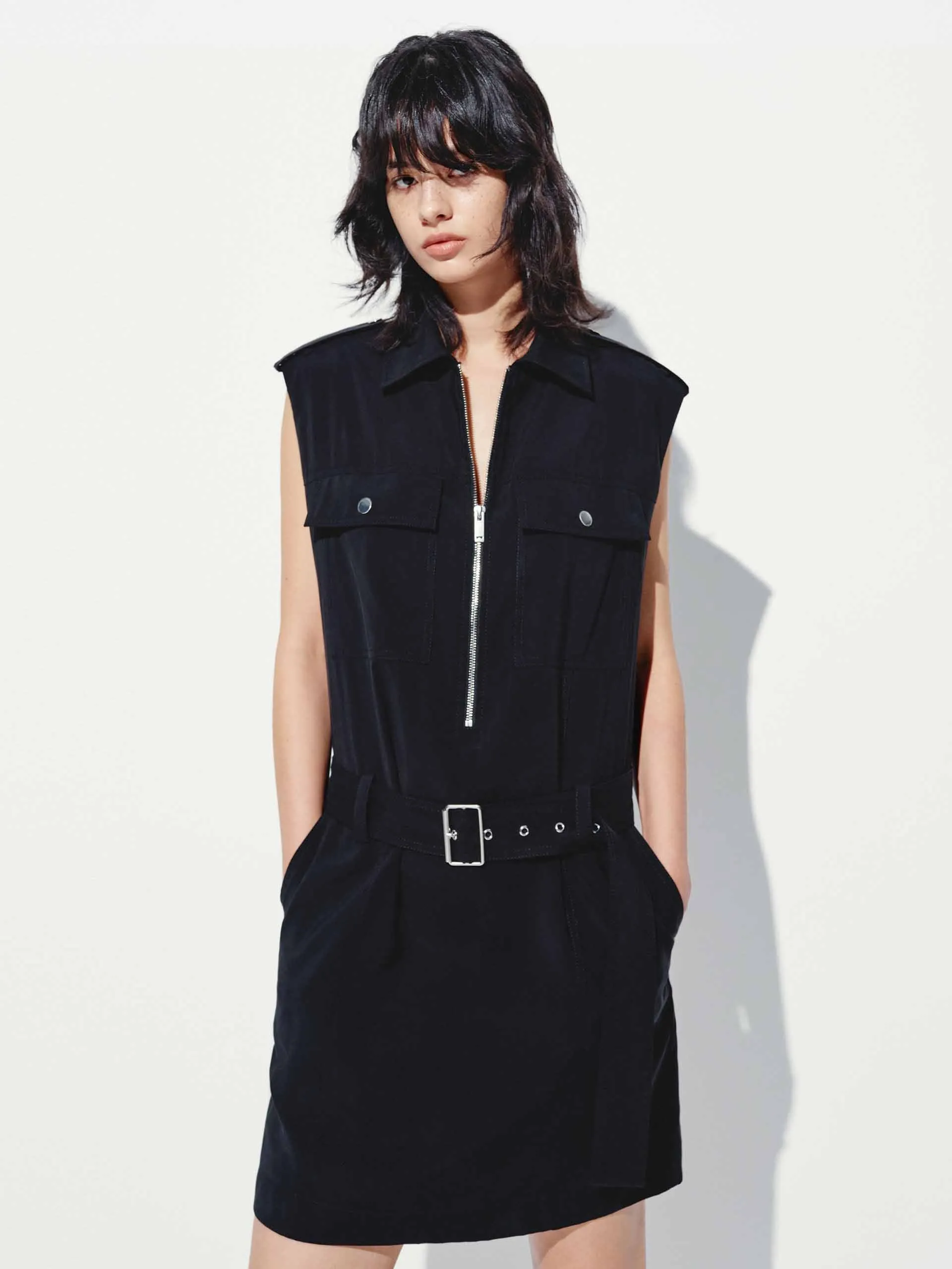Stage Beat Stylish Daywear Cargo Sleeveless Dress