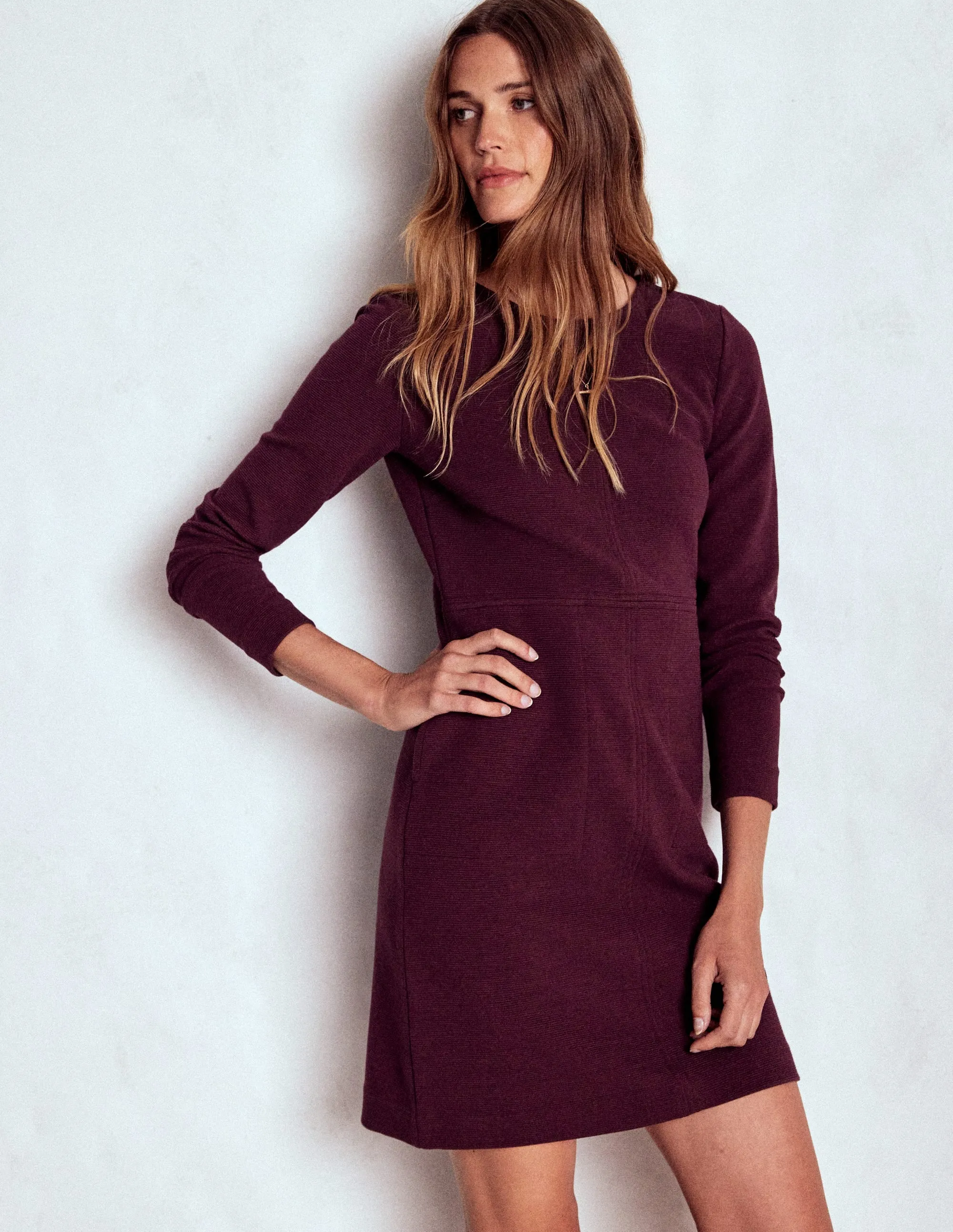 Comfy Design Cornelia Ottoman Dress-Dark Cherry