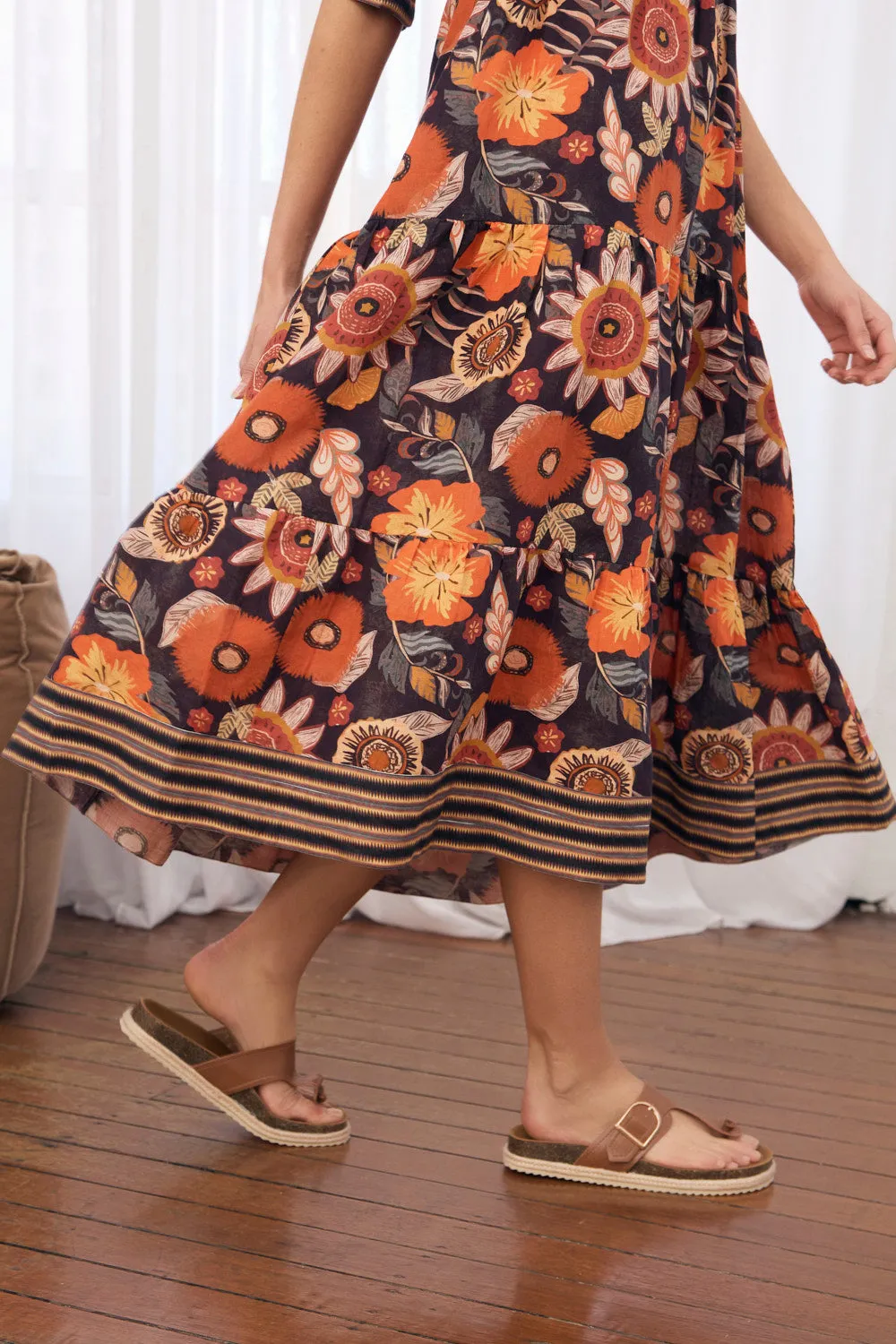 bohemian flair This dress works effortlessly for a variety of events providing both comfort and style Sabre V-Neck Dress in Abigail