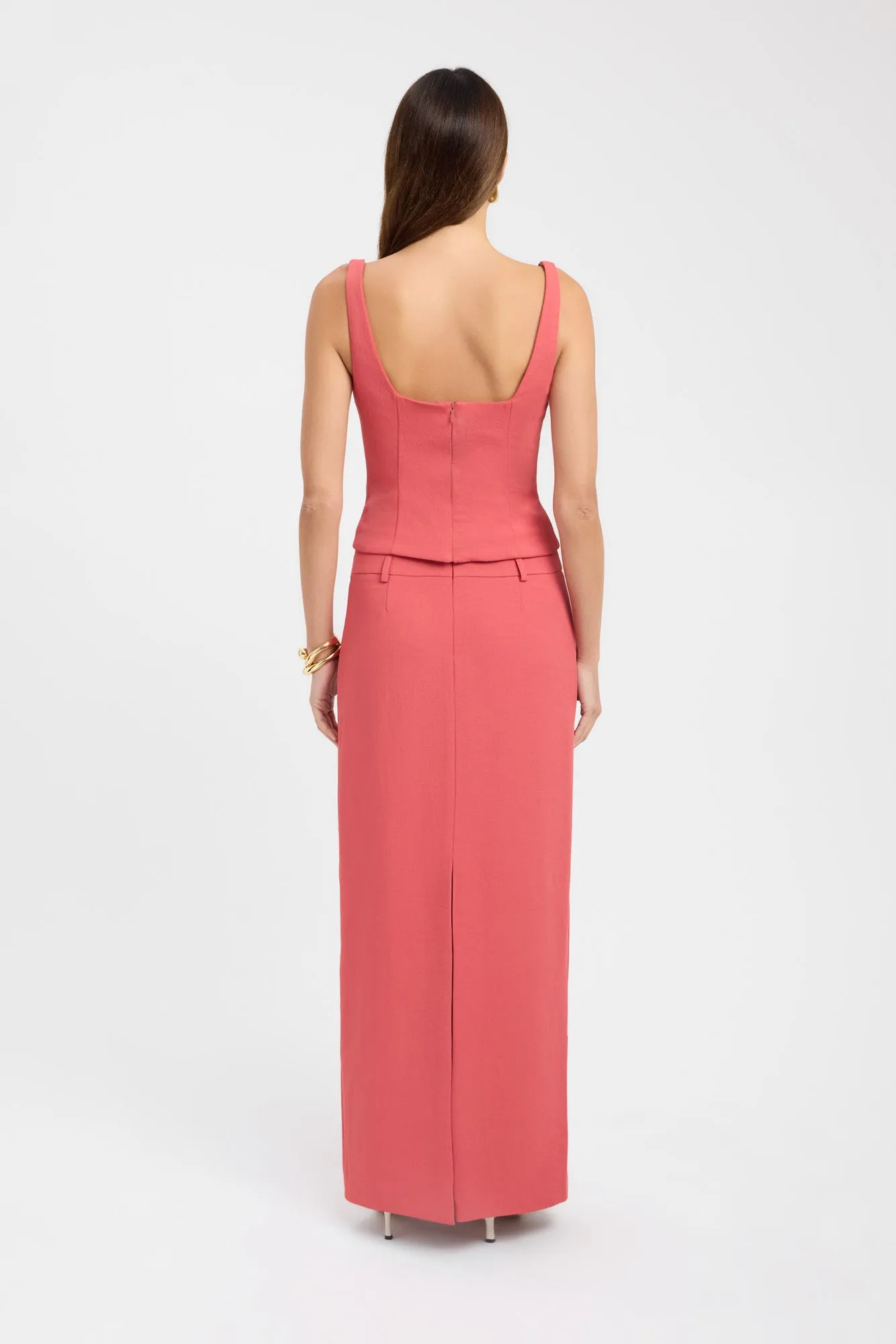 Leg Elongating Senior Style Ariel Low Rise Maxi Skirt