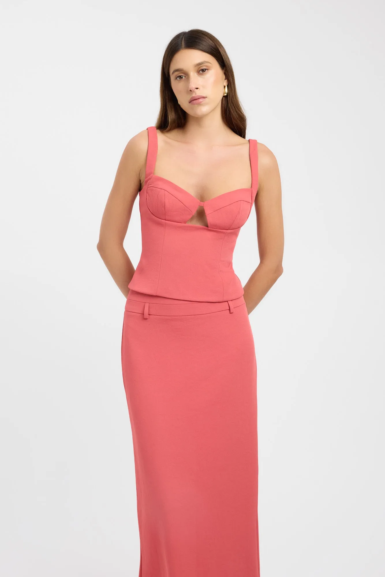 Ariel Low Rise Maxi Skirt Cool Details