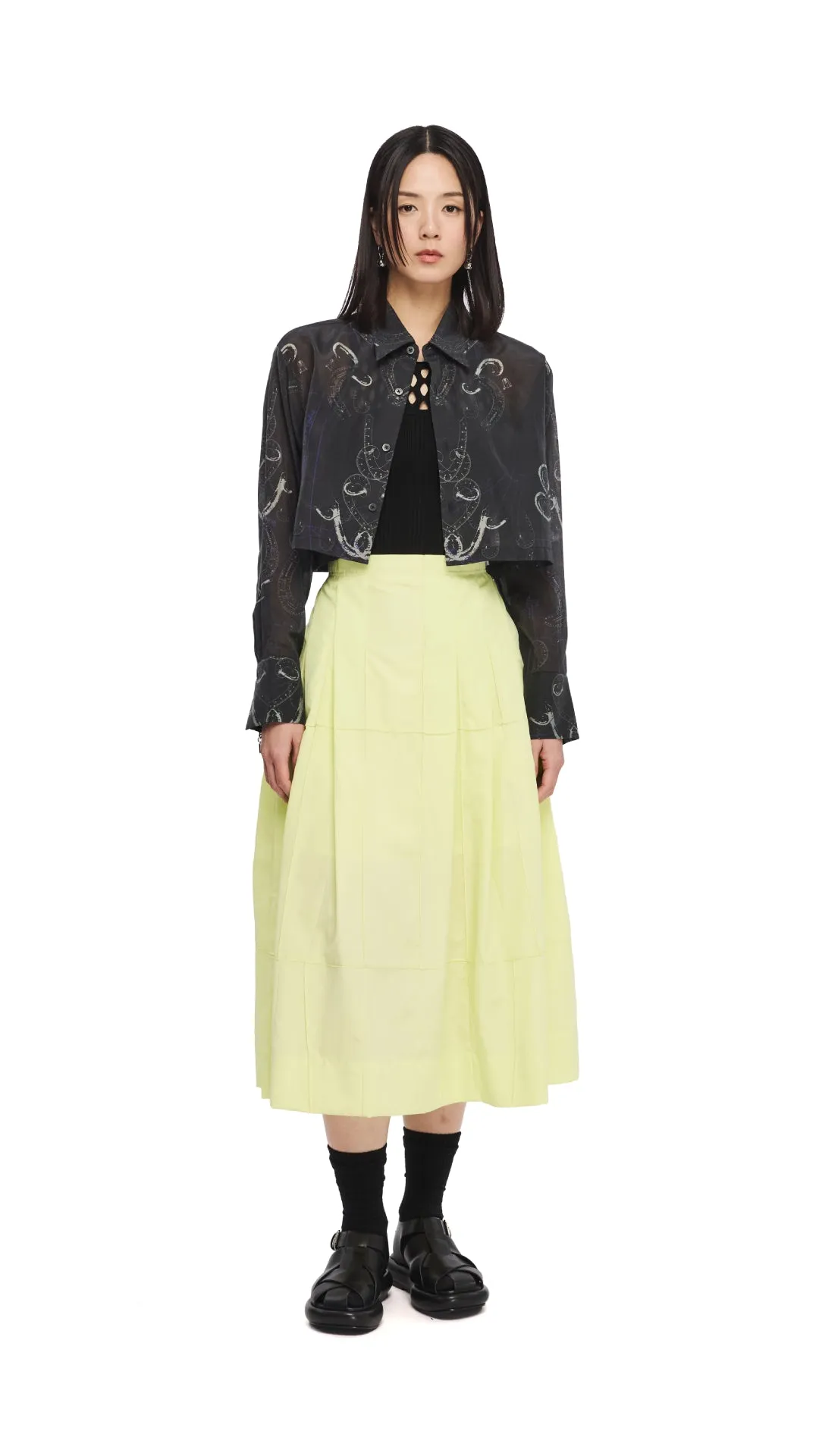 Tucks Skirts Tiered Design Figure Flattering