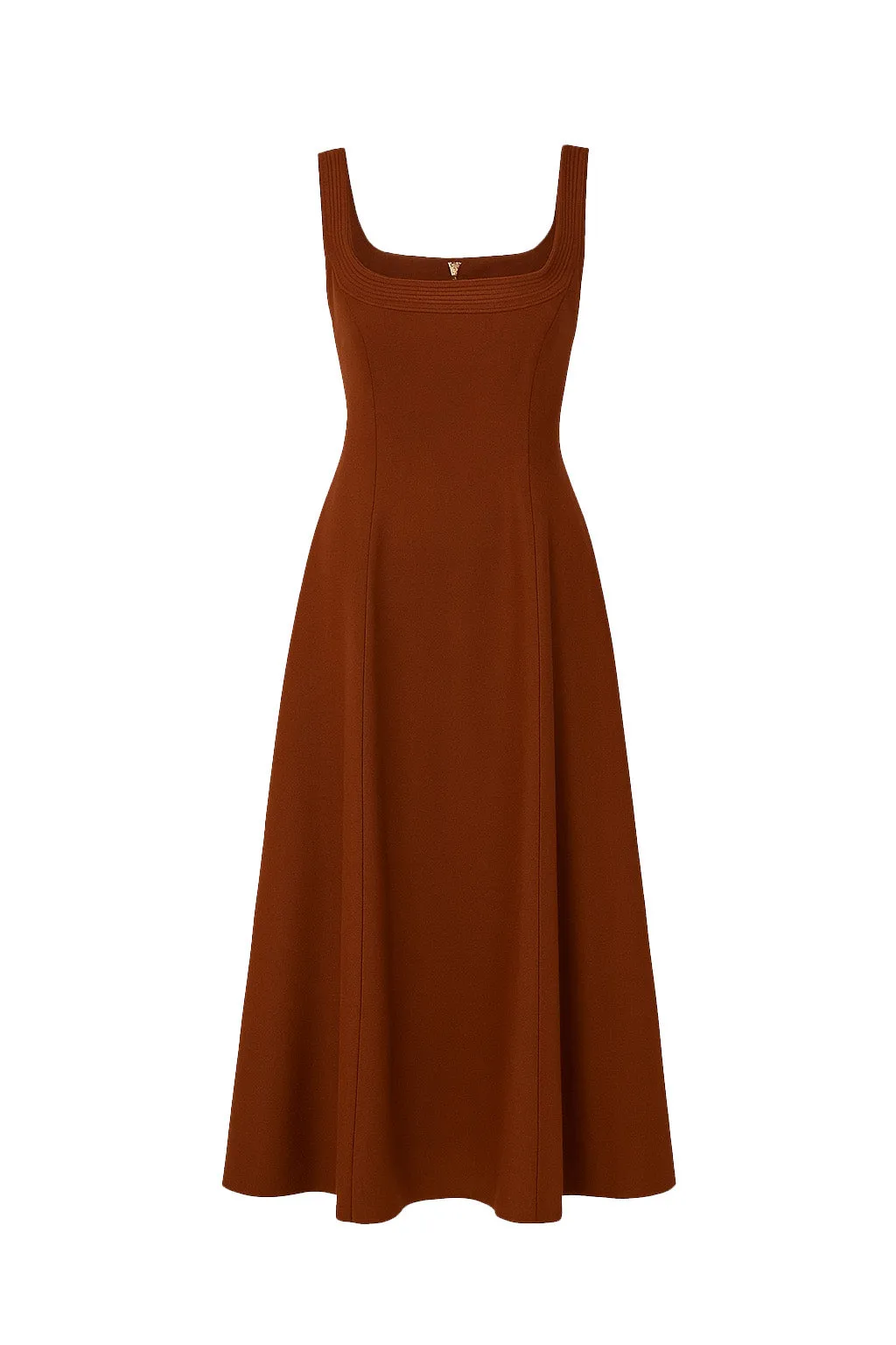 Teen Fresh Adaline Midi Dress in Cognac Soft Wool