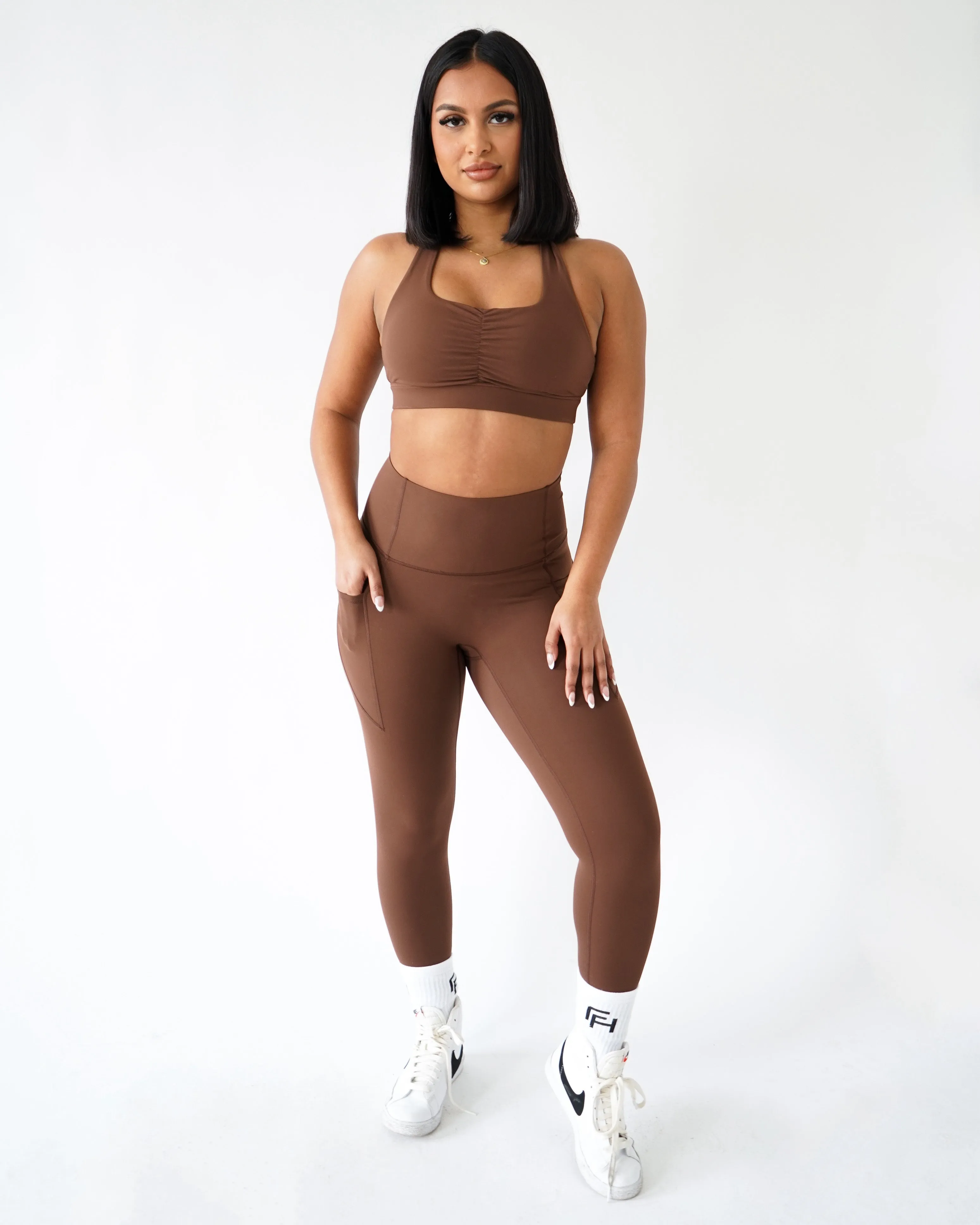 Performance Pocket Leggings - Clay Neutral Tone