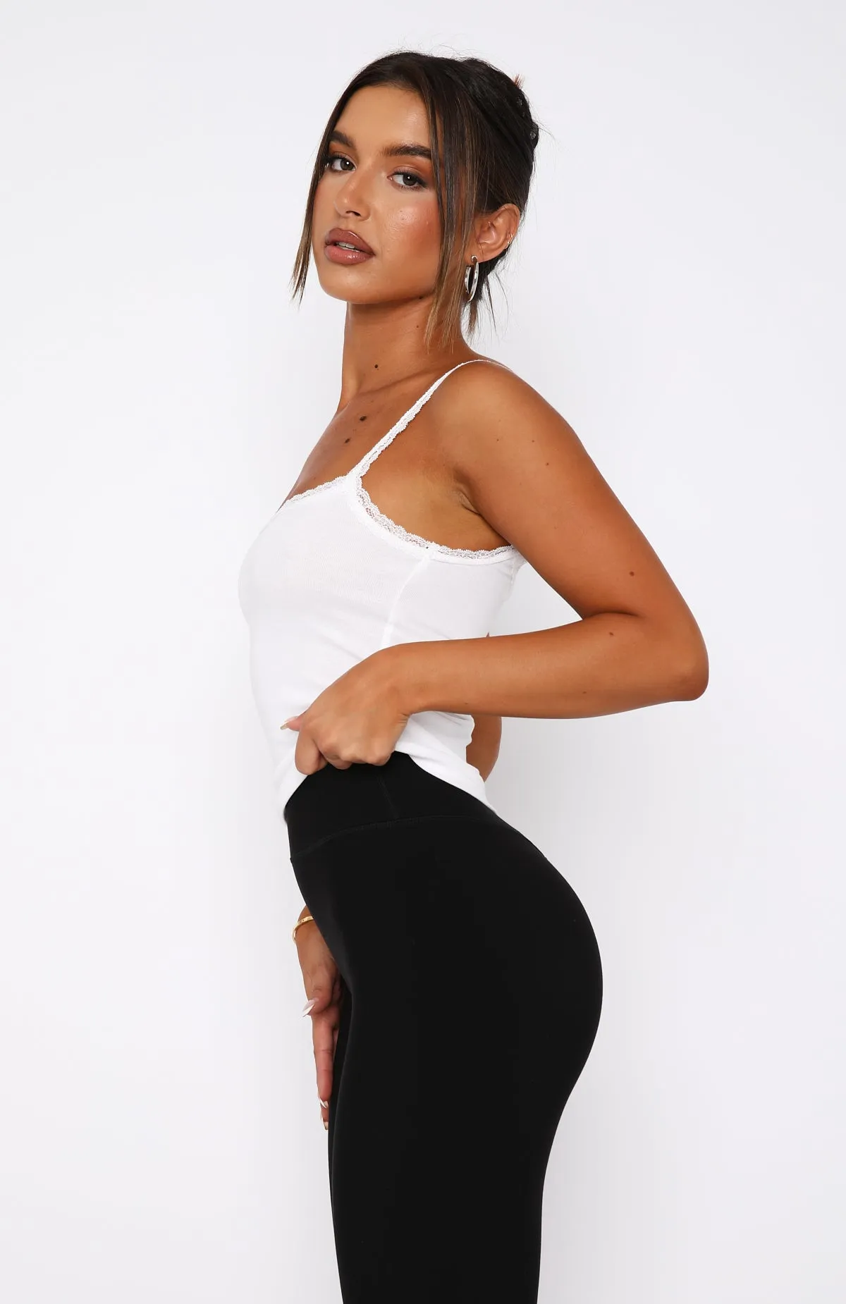 low - quality parts Stretch Fit Comfort After Midnight Cami White