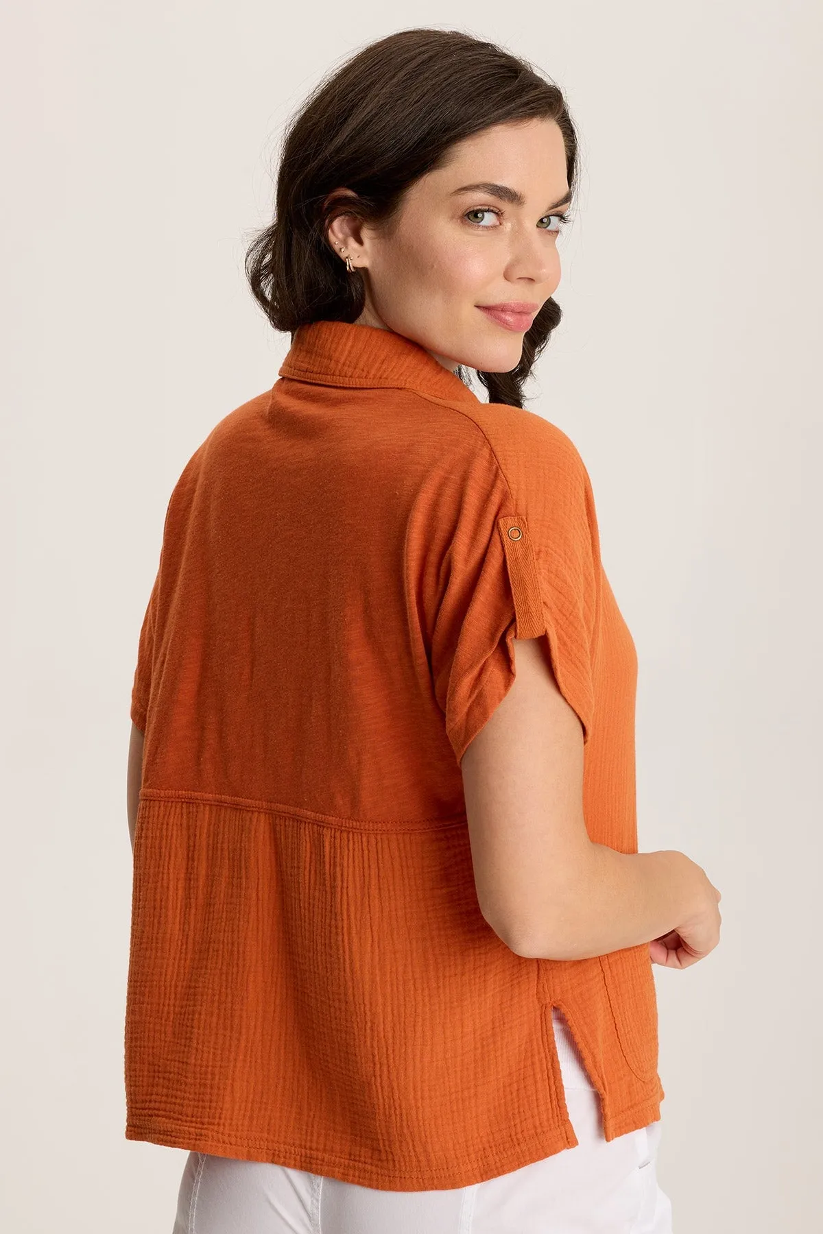Fairy Touch Anders Short Sleeve Collared Top