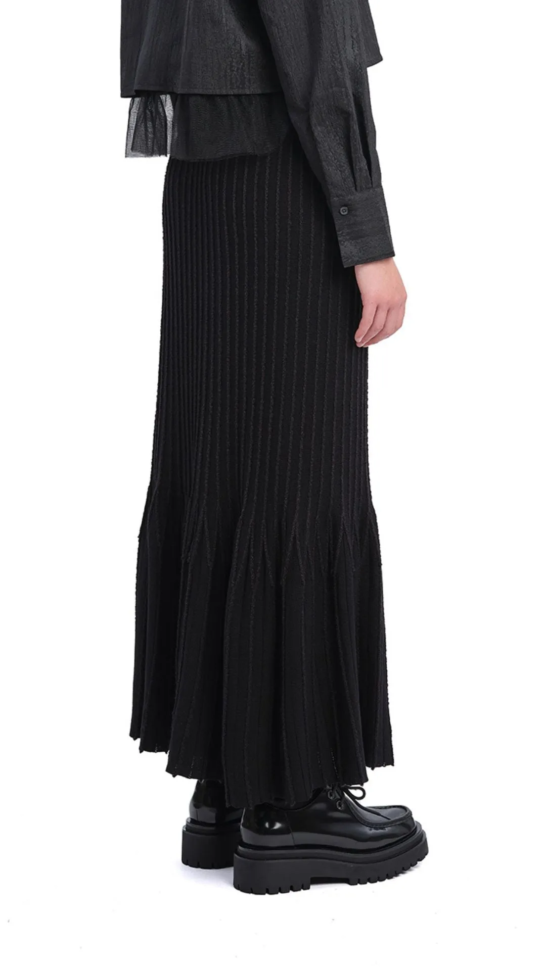 elastic waistband Knitted Fishtail Skirt