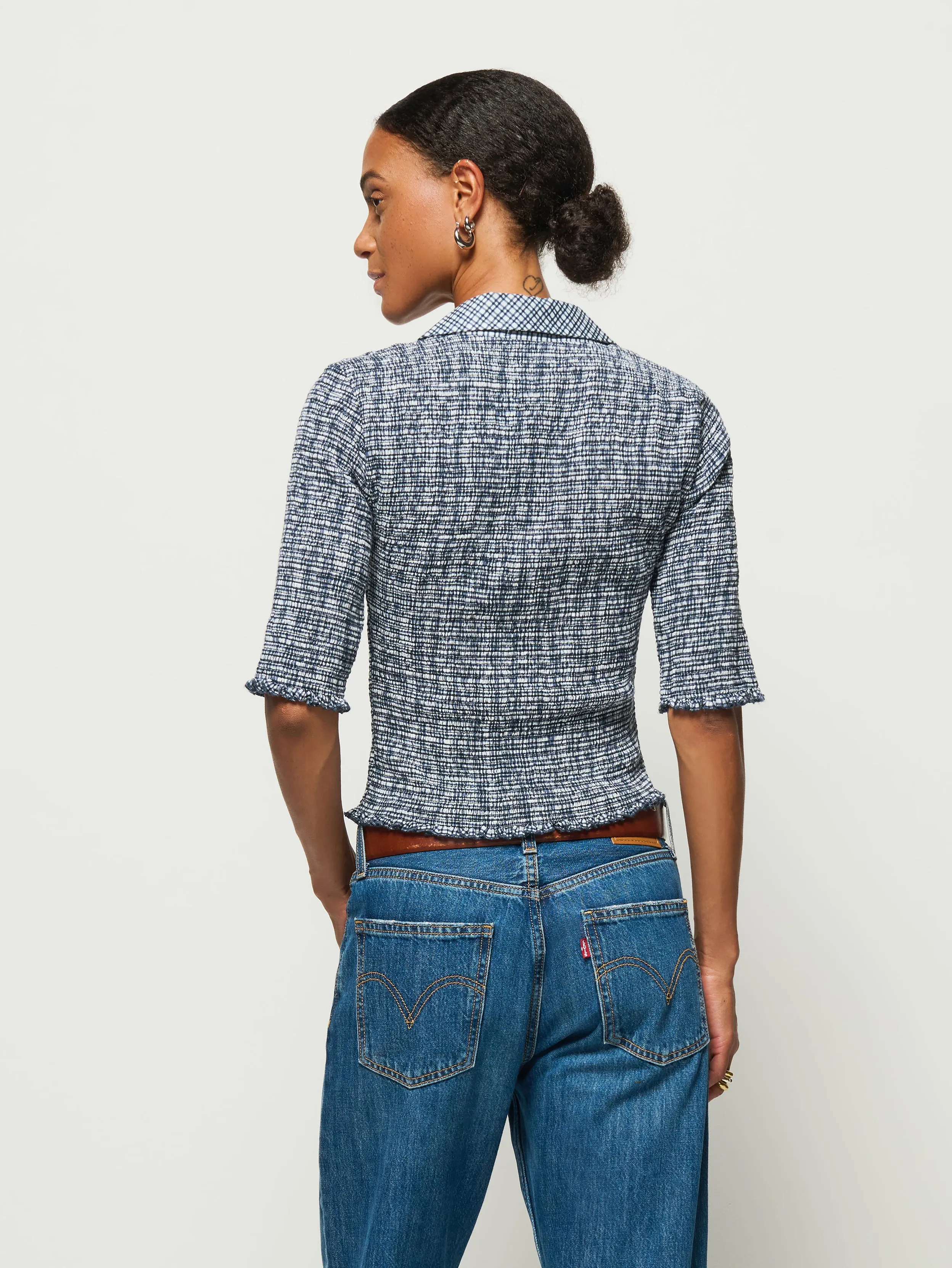 PunctureResistant Fabric Peggy Smocked Top