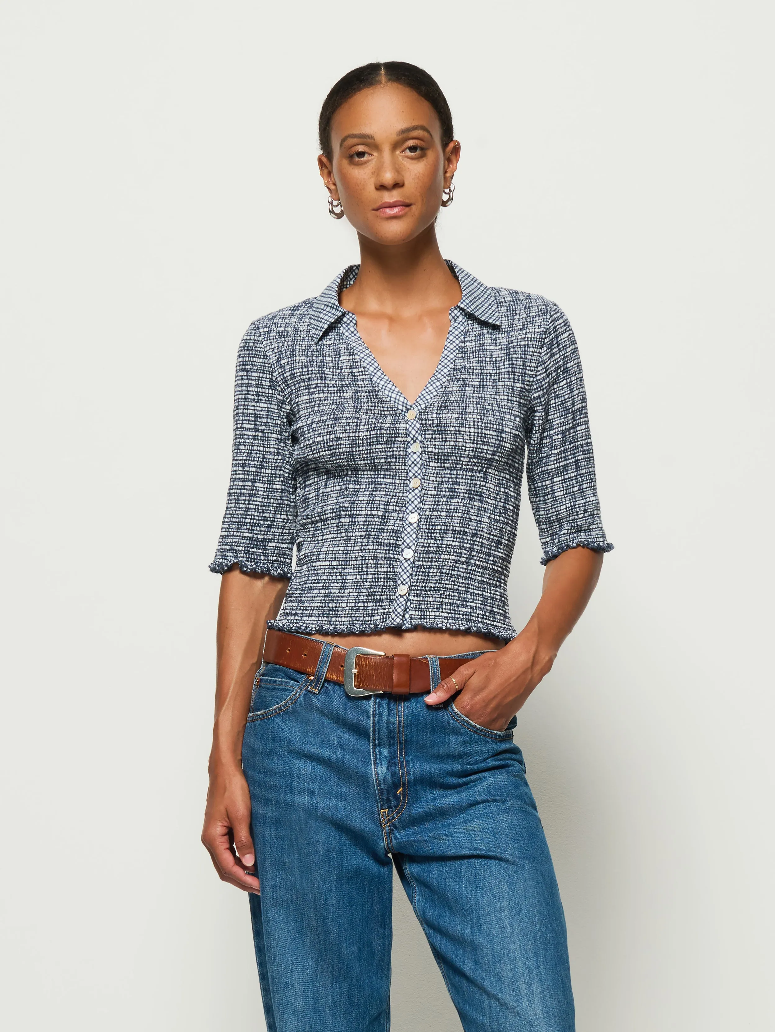 Bio Glow Peggy Smocked Top