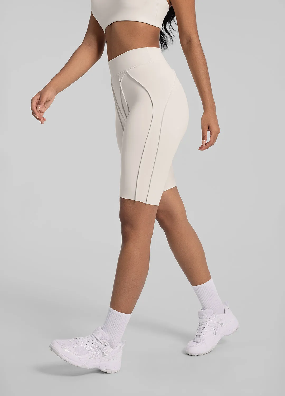 Contour Stitch Bike Shorts Snag Free Zipper