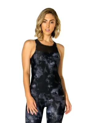 Performance Fabric Water Resistant Finish BILLIE BLACK CUMULUS MESH SINGLET