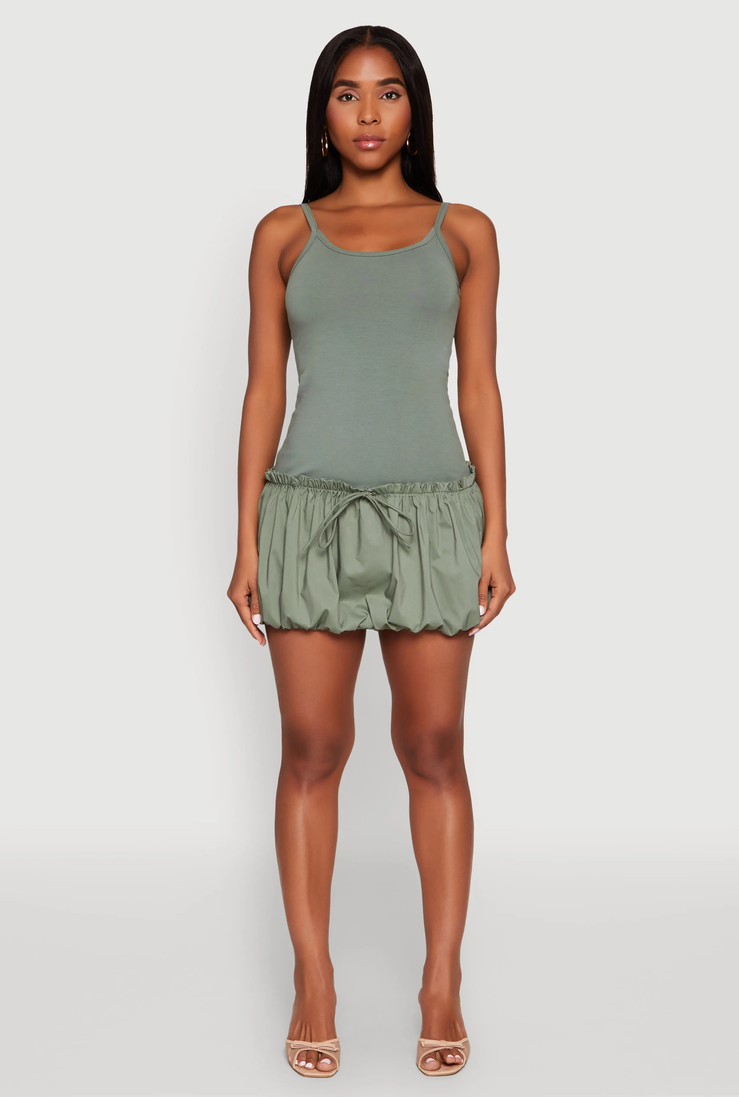 Scoop Neck Bubble Dress Effortless casual wear