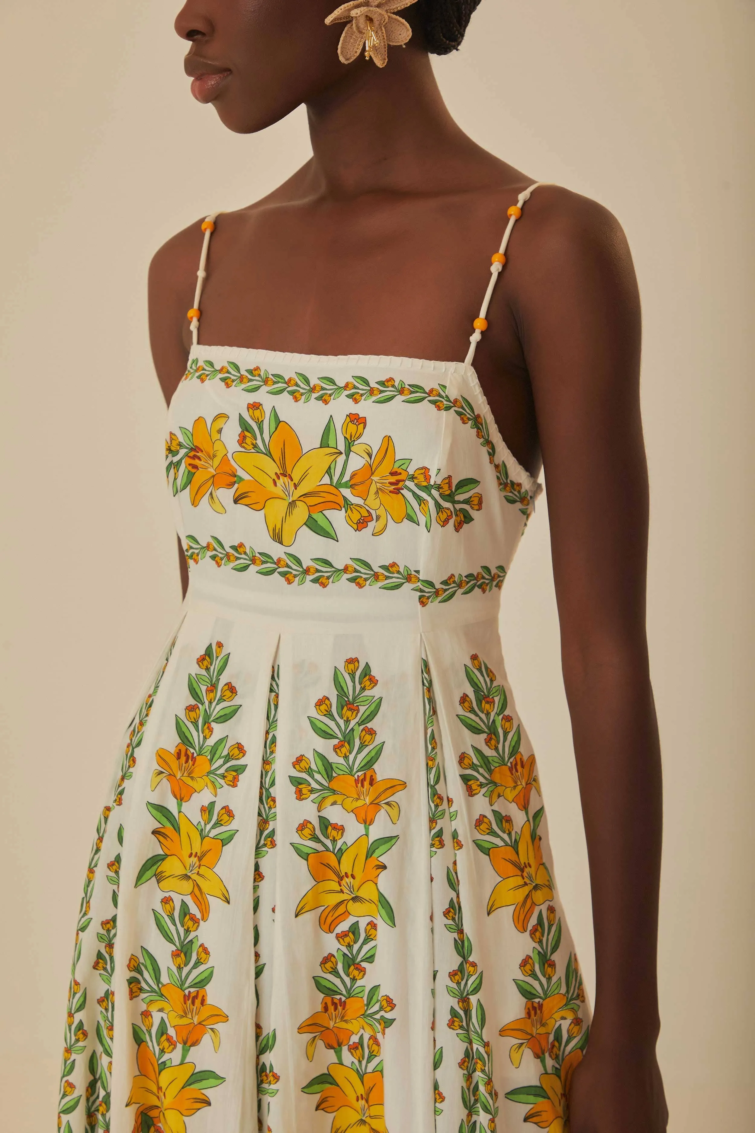 Off-White Tropical Lightness Sleeveless Maxi Dress City Air