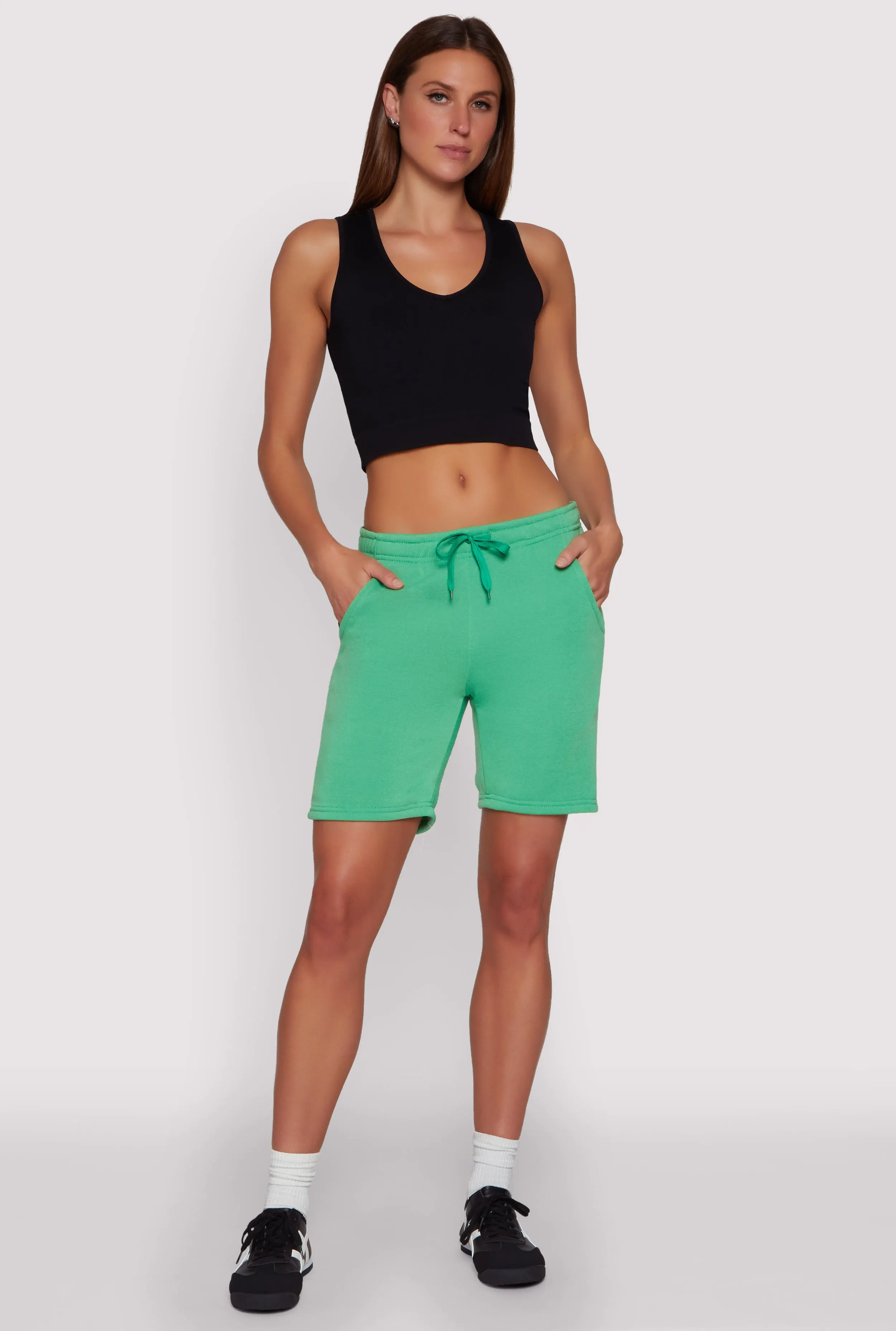 Reinforced Hems Varsity Stripe Sweatshorts