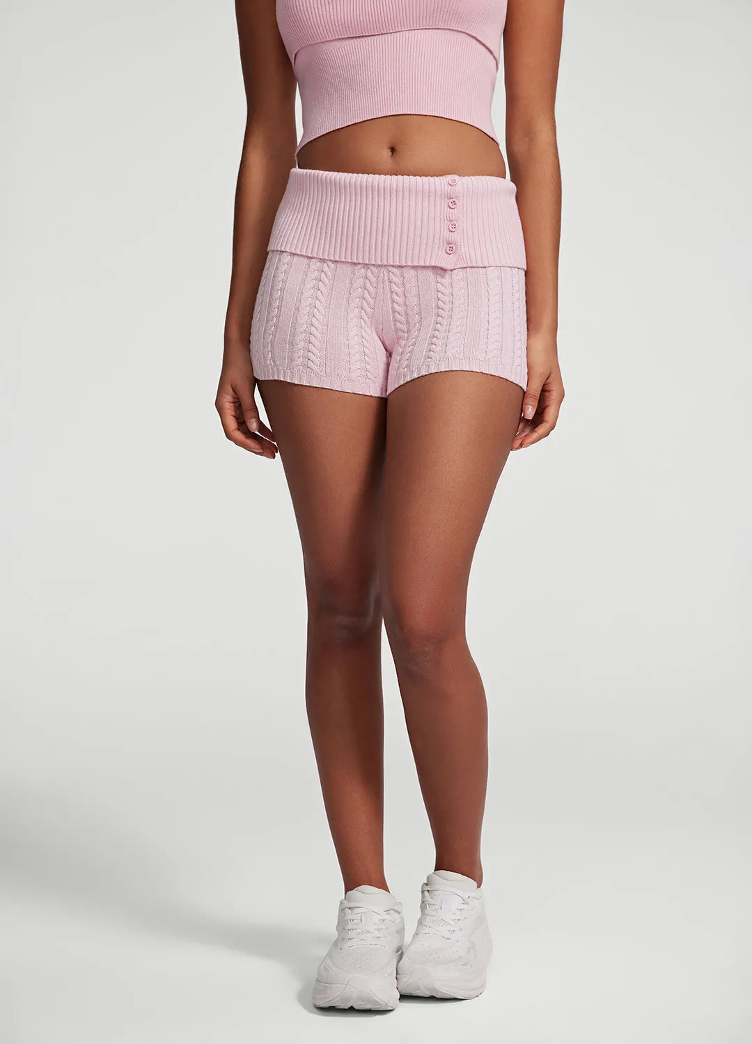 Cable Knit Micro Shorts Multi Pocket System Easy Breezy