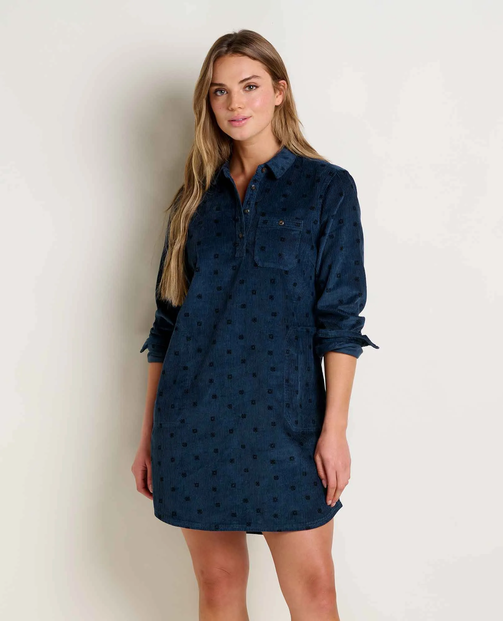 Harbor Style Water Soul Cascadia Popover Cord Dress