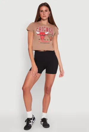 NBA Chicago Bulls Graphic Crop Top UV protected Smart Design