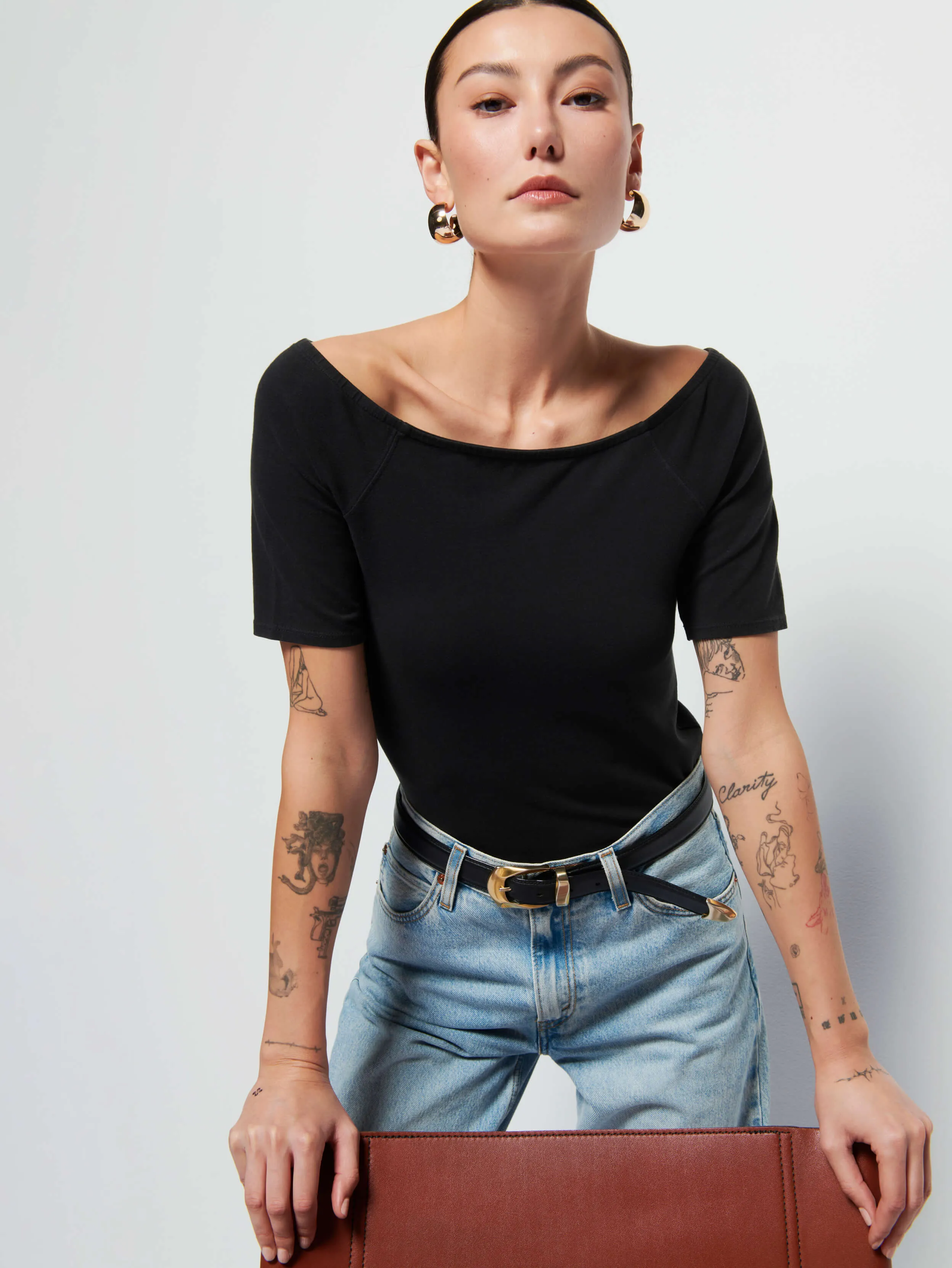 Giana Off Shoulder Top Ocean Air Road Soul