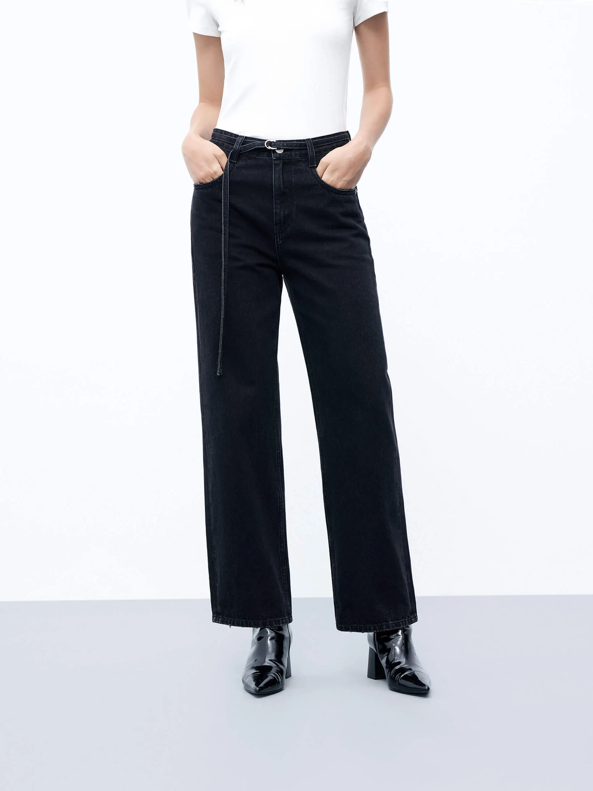 Include Belt Straight Jeans All Rounder