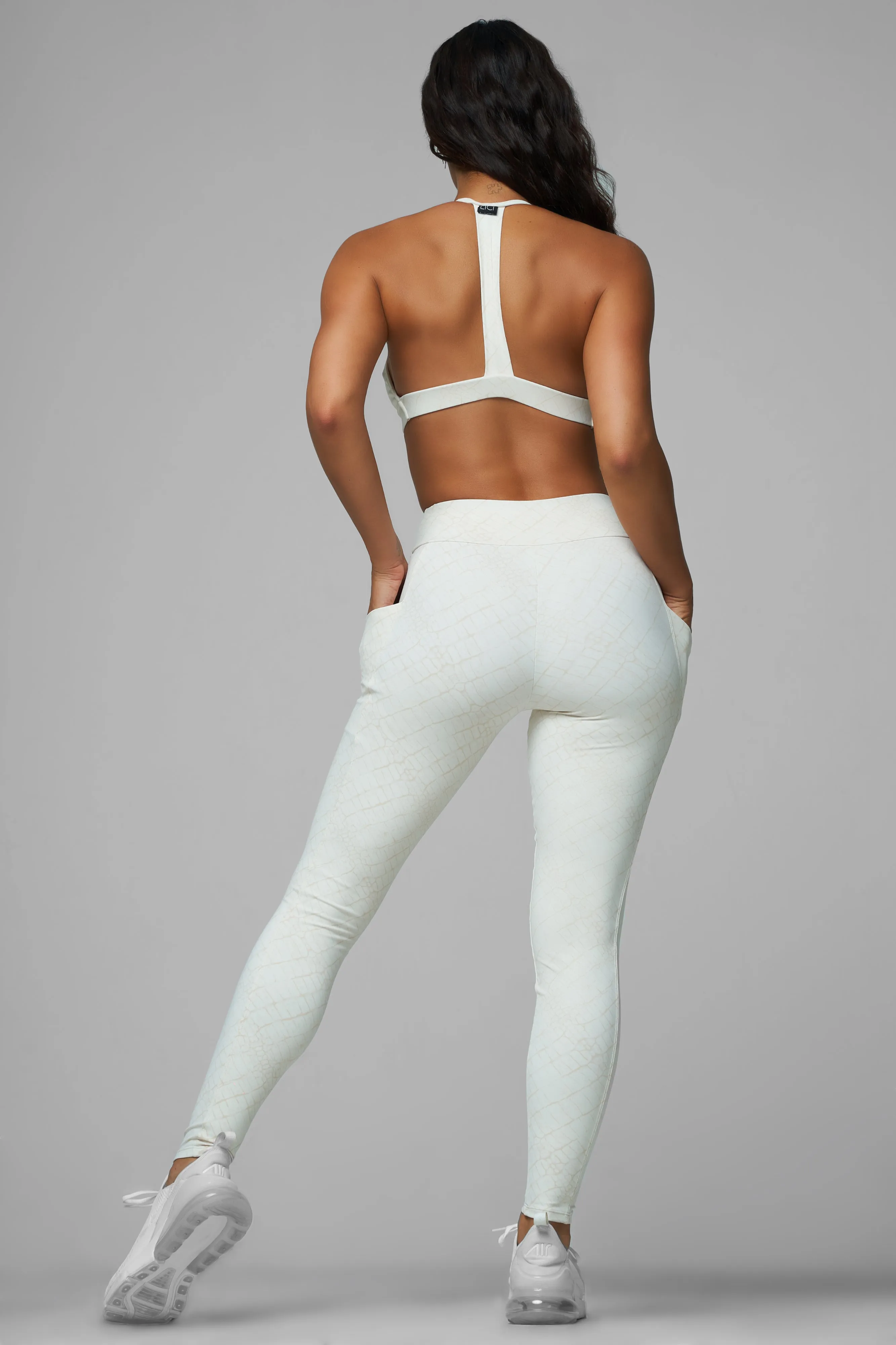 Cream Croc Pocket Legging AntiPilling Finish Kind Soul