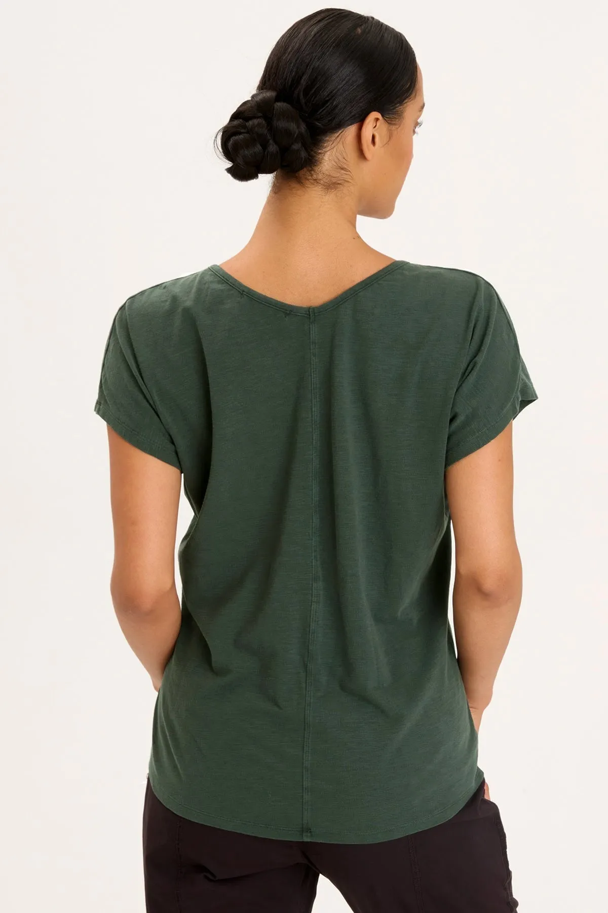 Poise Fit NoSlip Hem Slub Rian Top