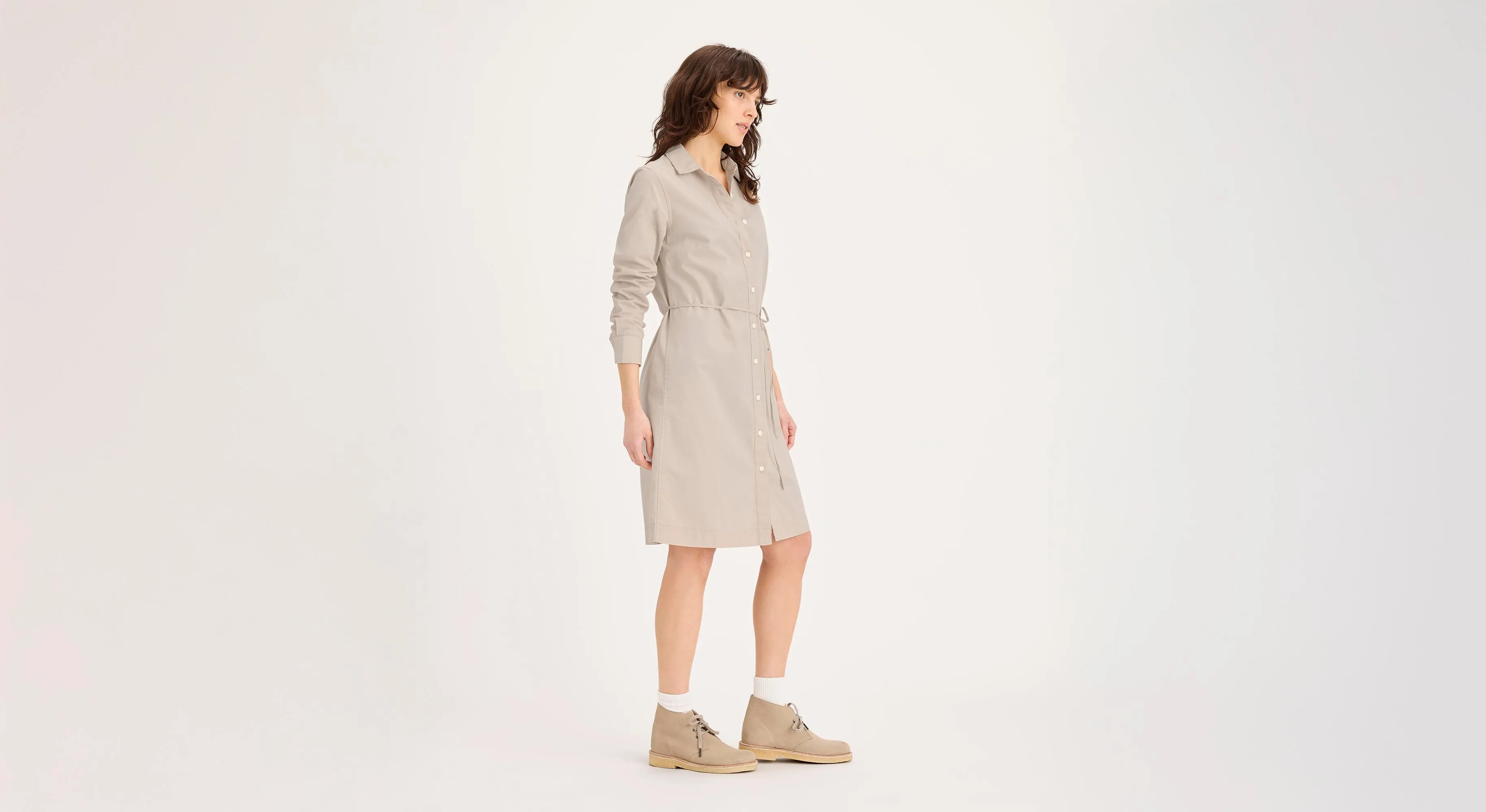 Midi Shirt Dress, Regular Fit WrinkleResistantFabric