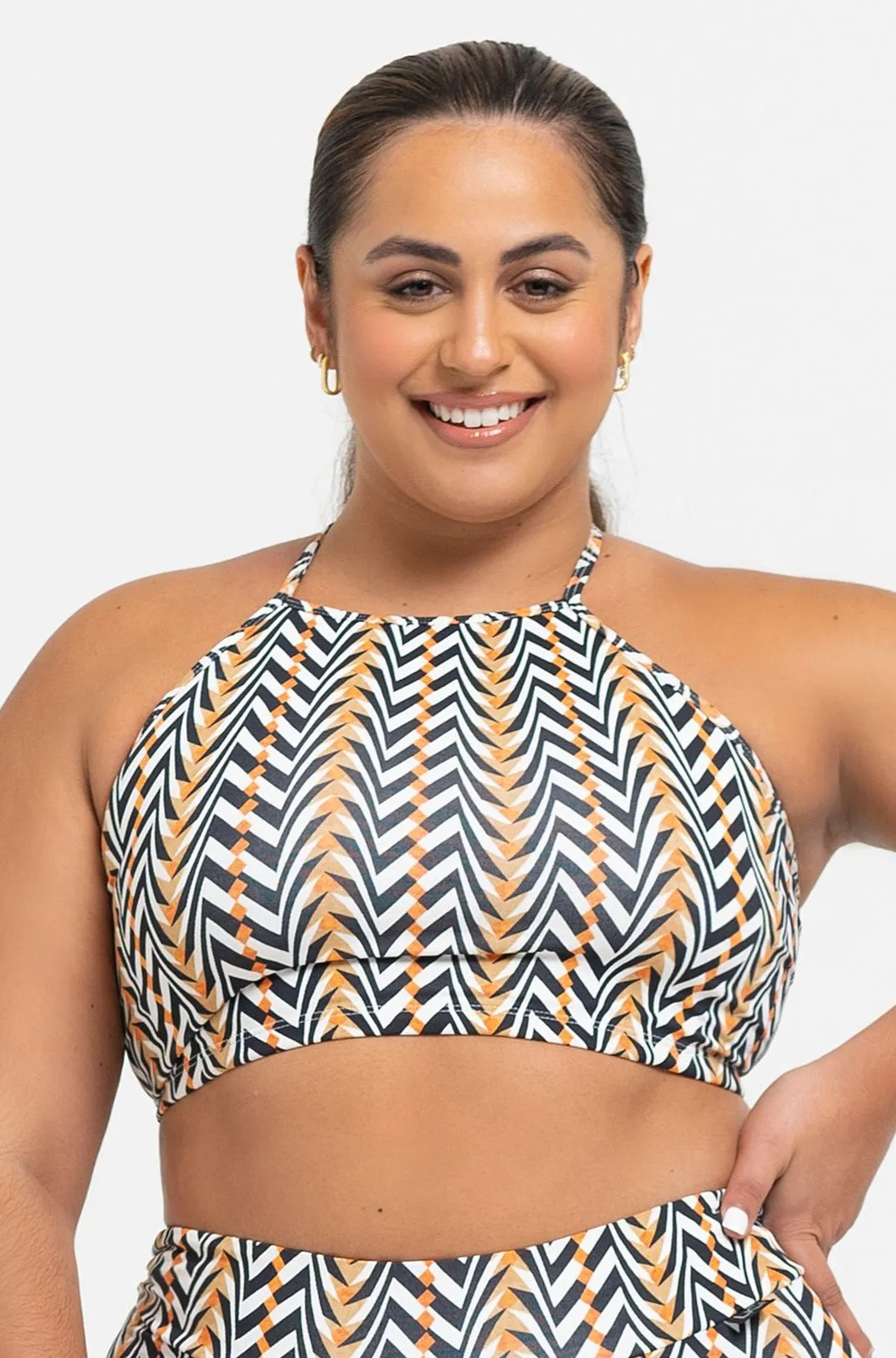 Tribal Criss Cross Crop Top Urban Pulse StretchFit