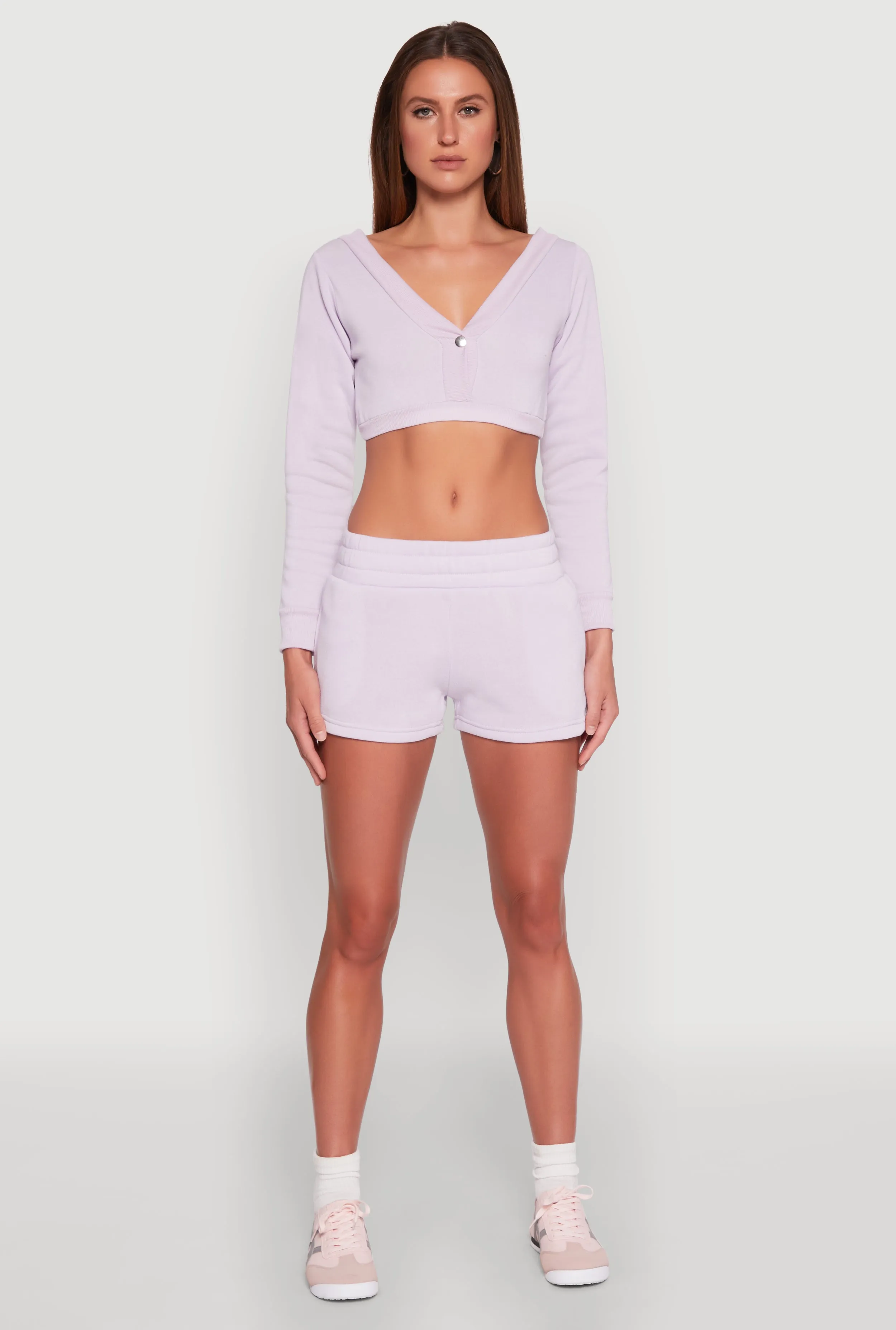 Fleece Elastic Waist Sweatshorts Stretch waistband Budget - friendly