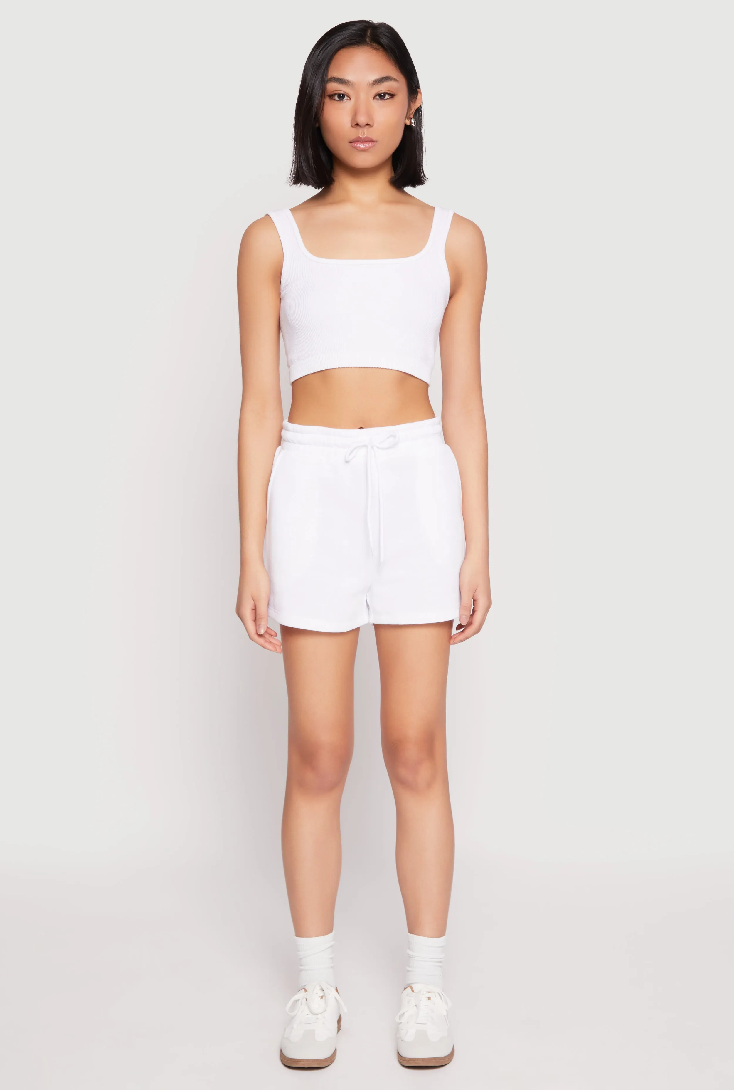 transportation industry High Waist Drawstring Sweatshorts
