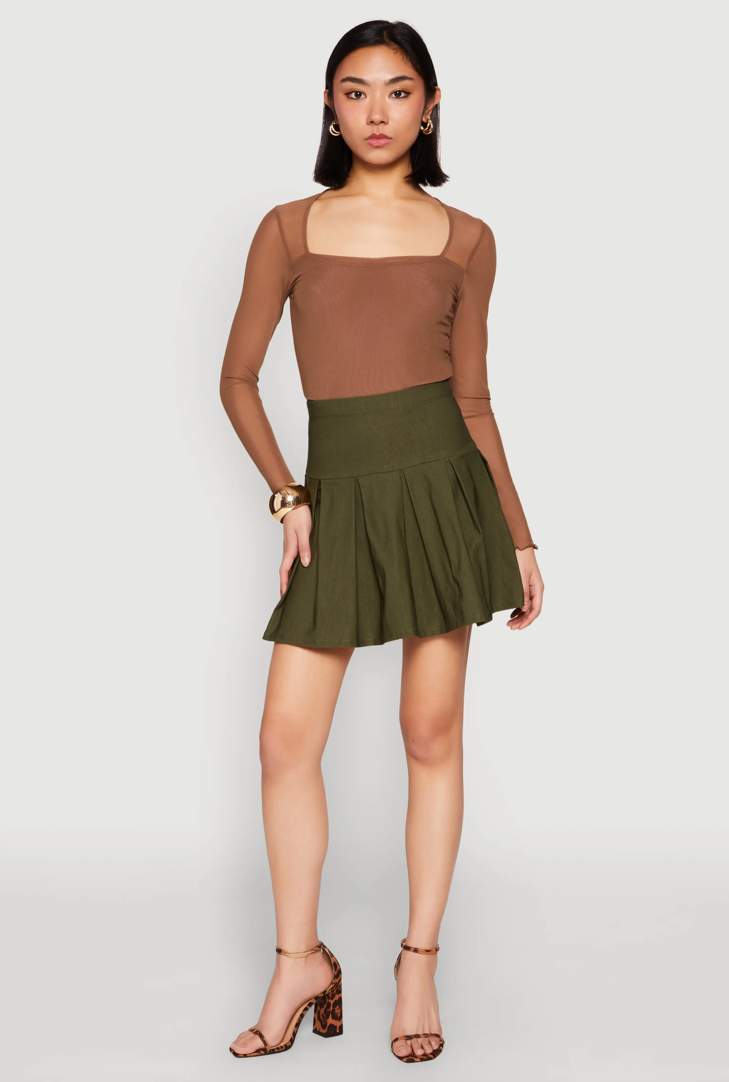 High Waisted Mini Pleated Skirt Fade Resistant Fashion Fusion