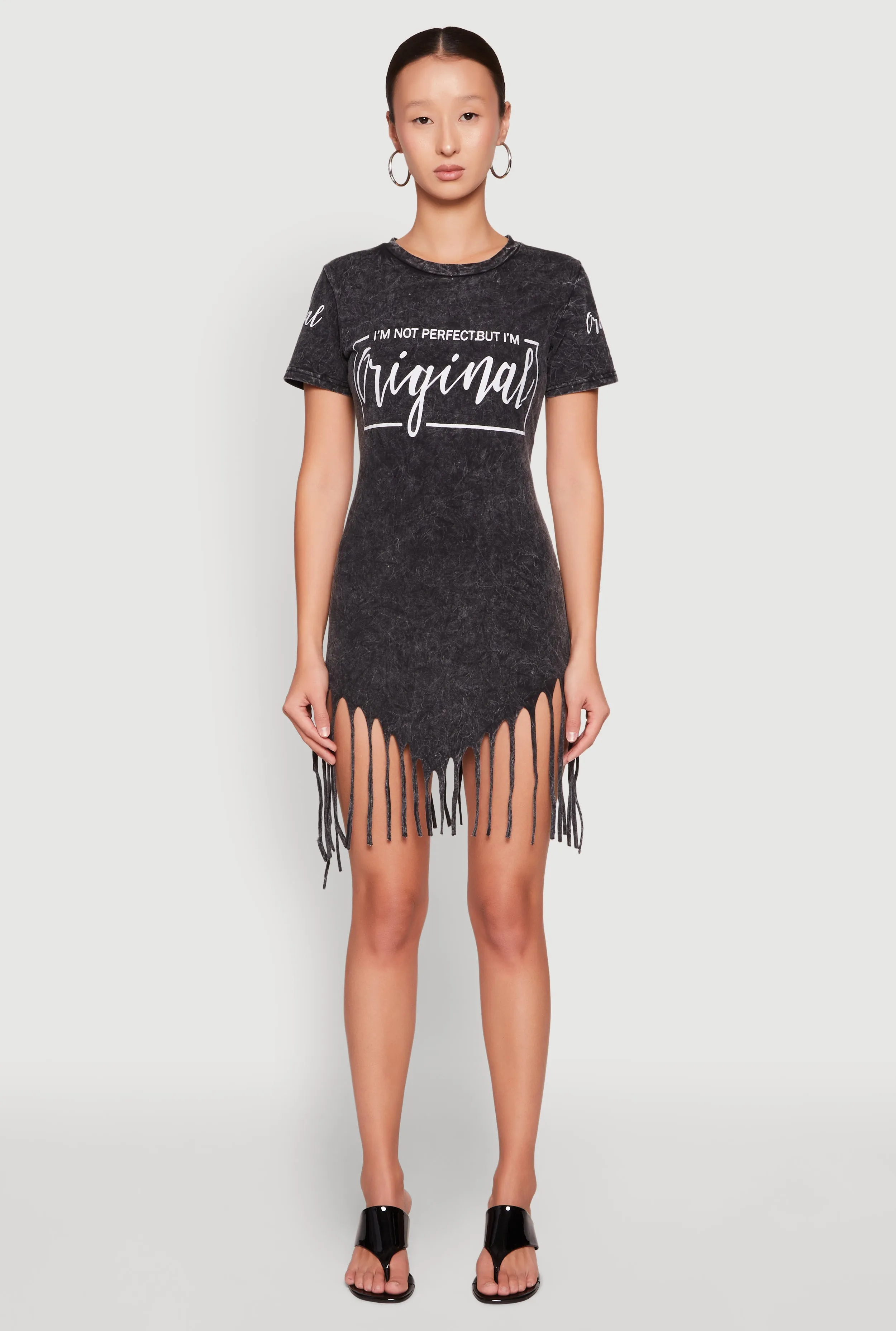 Mineral Wash Im Not Perfect But Im Original Fringe Dress UPF Sun Protection Dress for warm weather