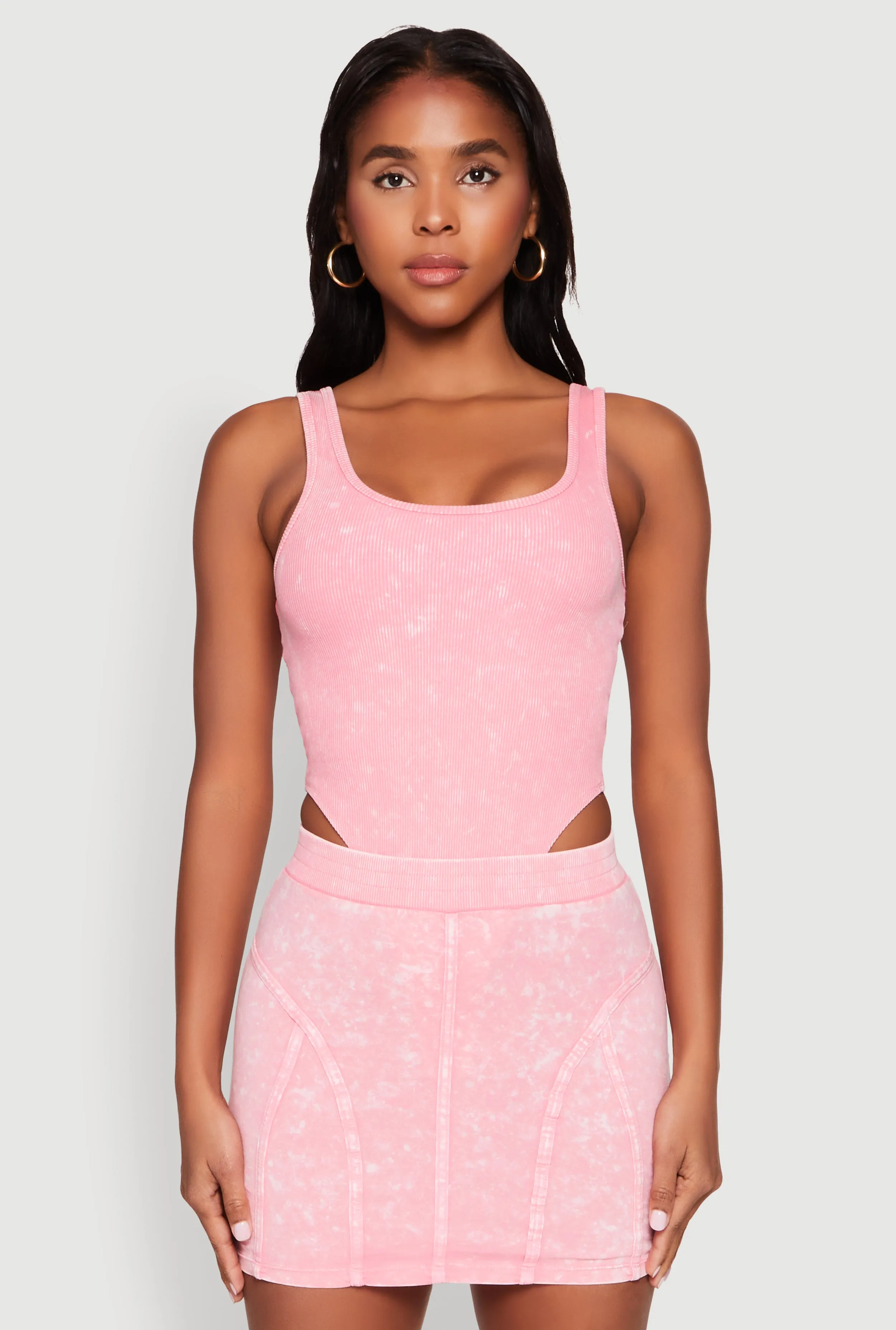 Mineral Wash High Cut Bodysuit Everyday Loose Modern Outdoor