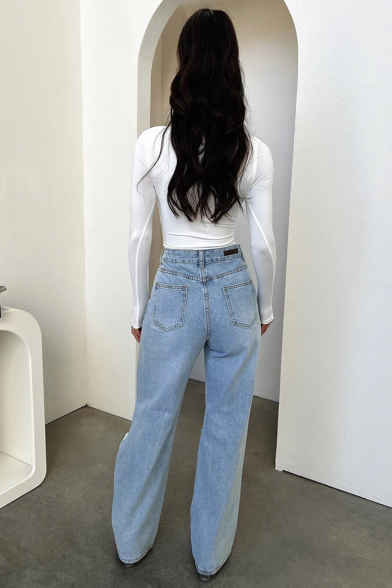 Nalia Bodysuit - White Slim Elegant