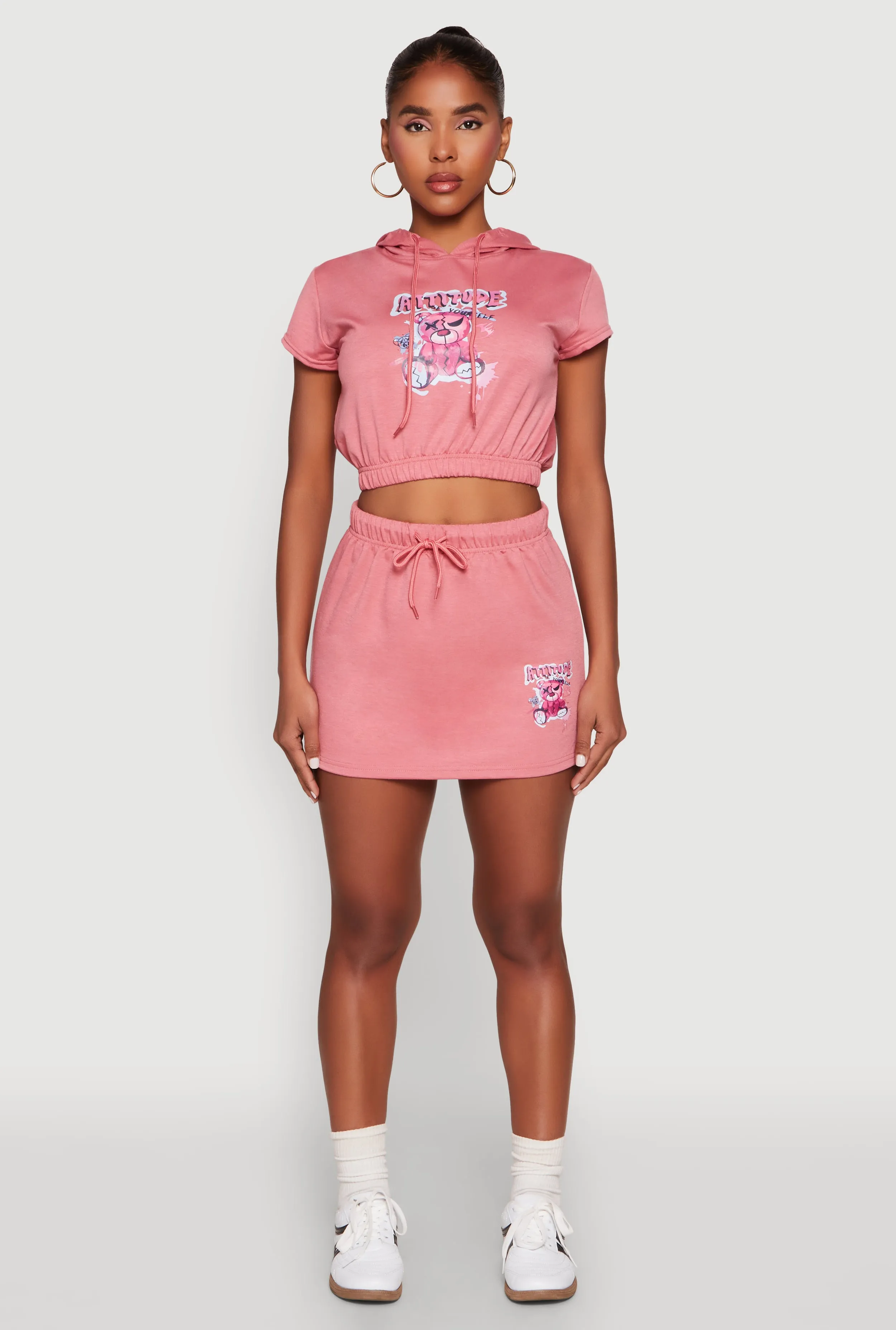 Curve Friendly Attitude Be Yourself Mini Skirt