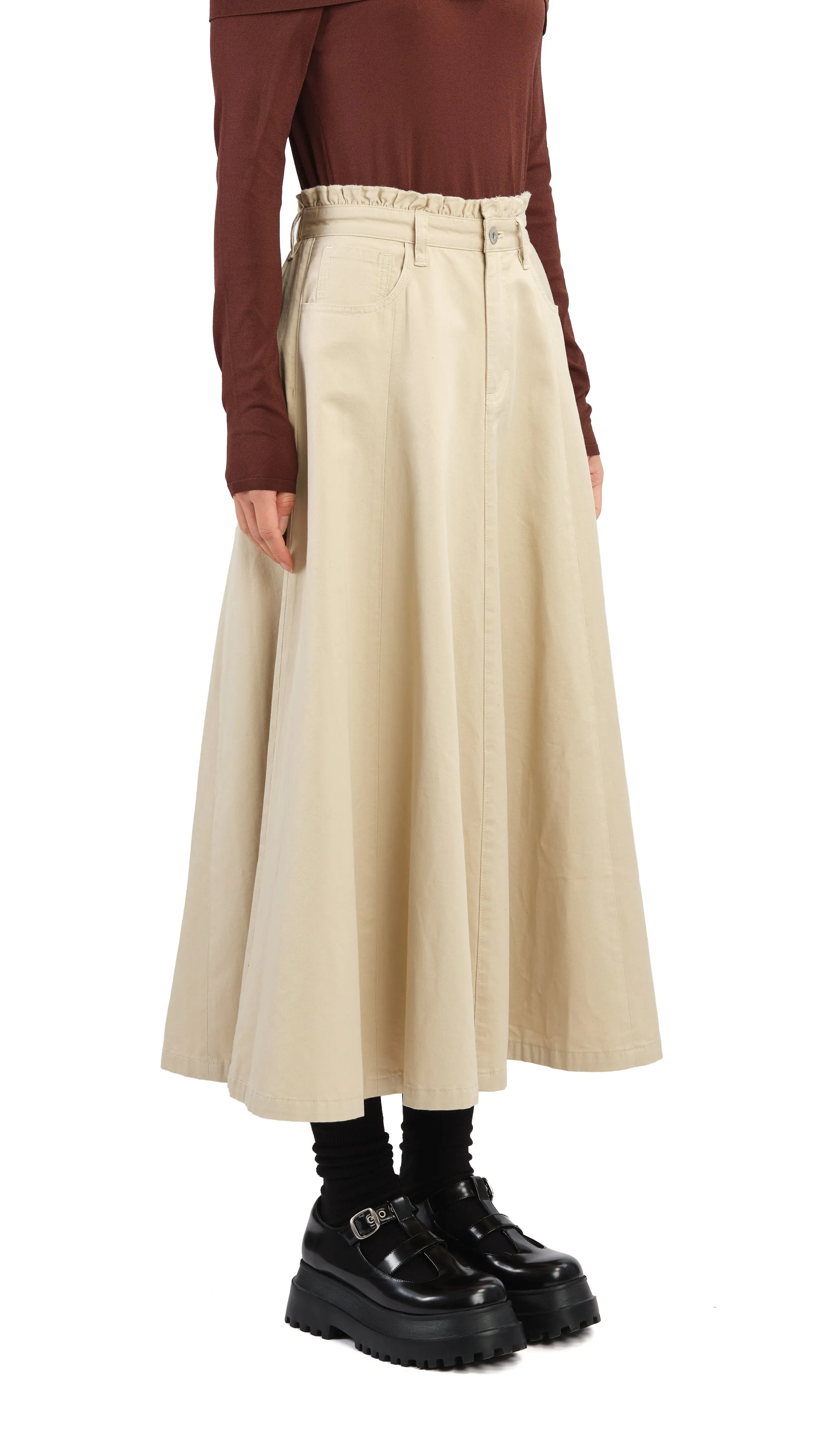 Street Ready Local Artisan Ruffles Trim Skirt