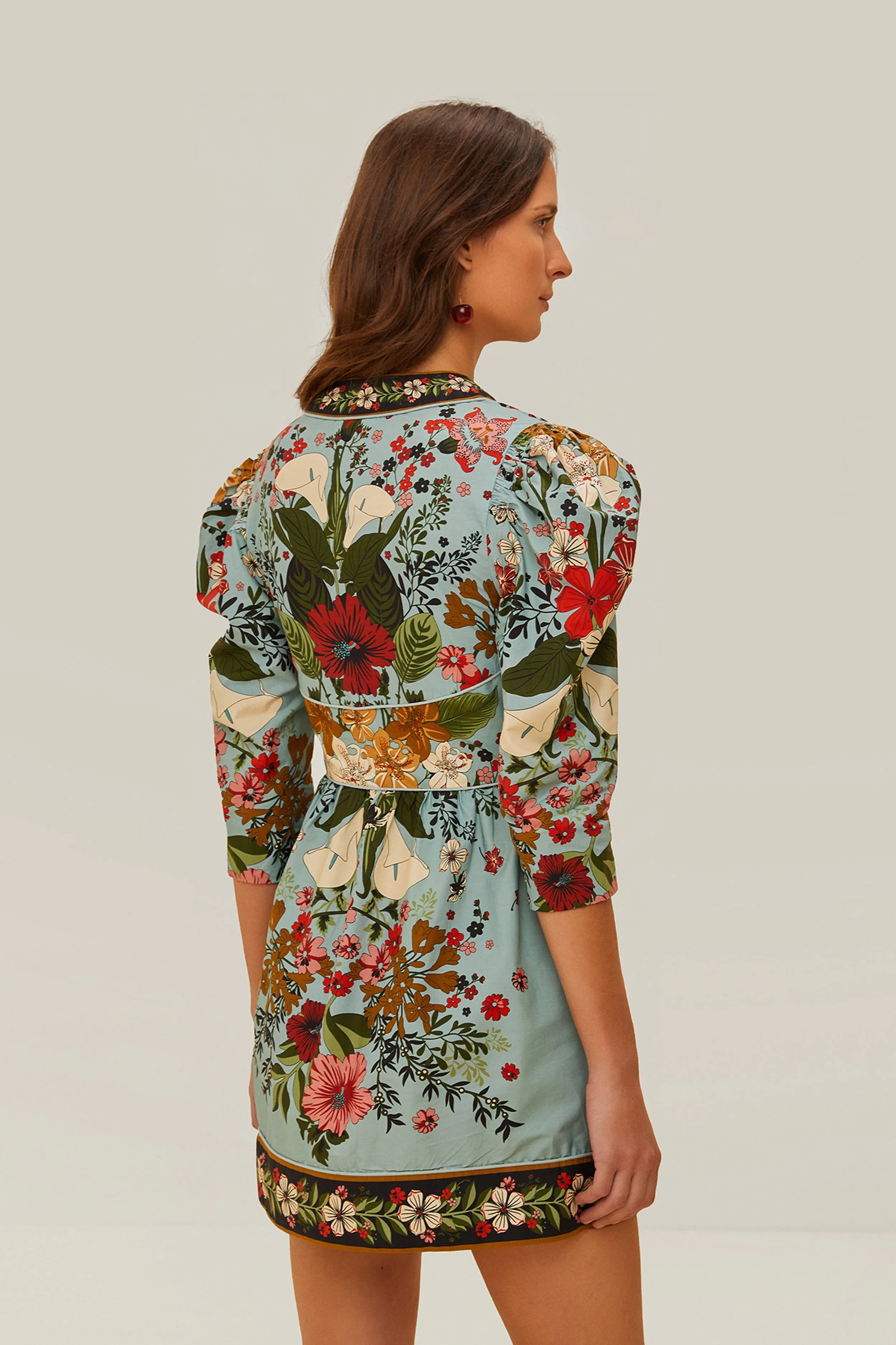 Edge Beat Late Glam Blue Beauty Bouquet Mini Dress