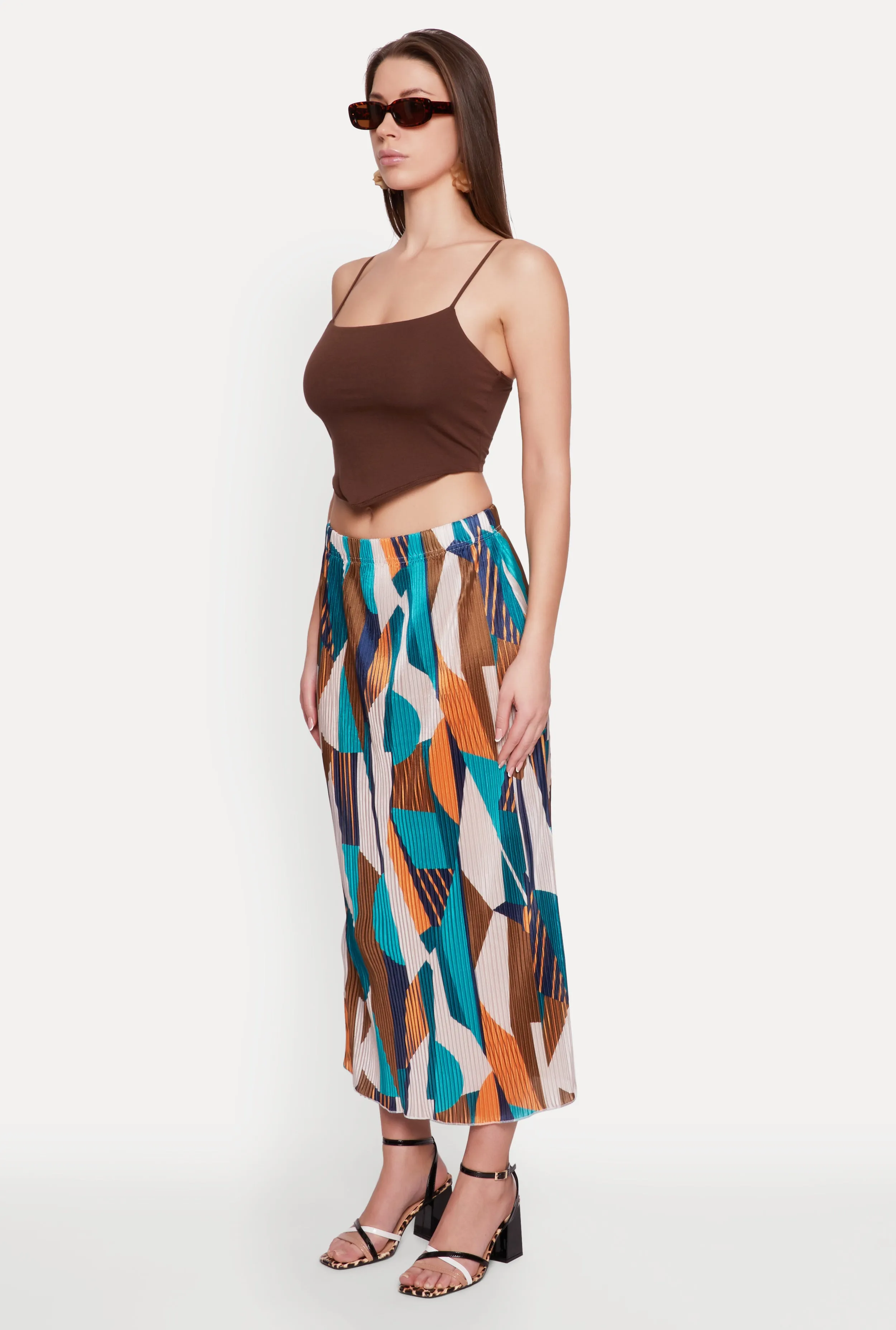 Plisse Patterned Skirt Flexible Comfort