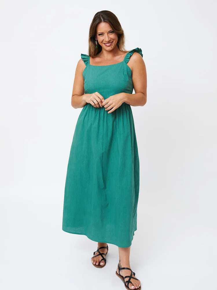 PressureRelief Seams Ruffle Strap Dress - Everglade