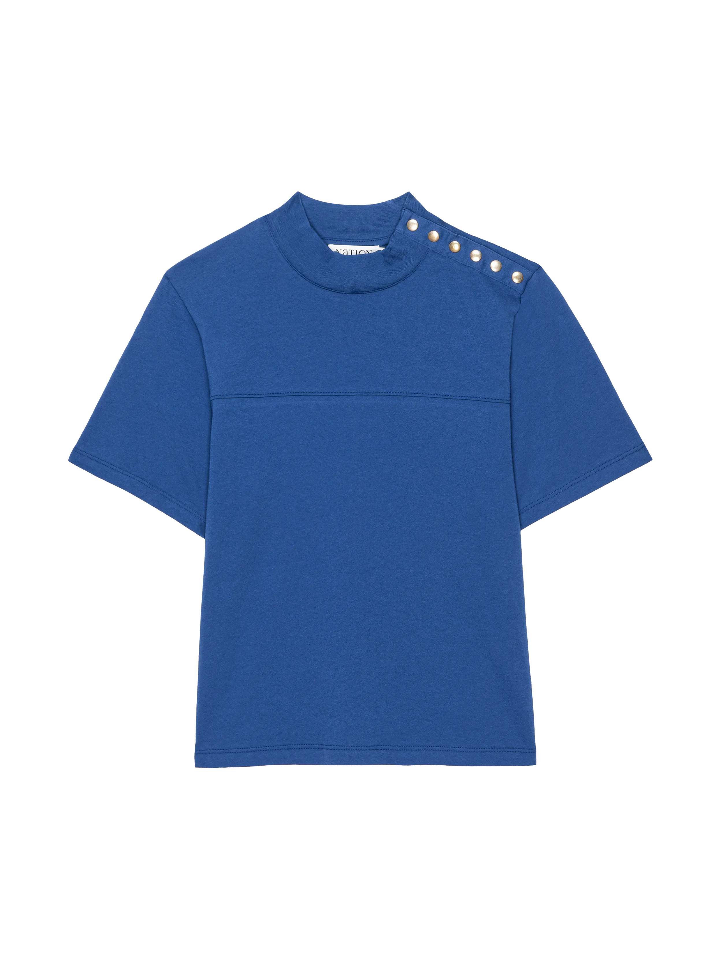 Fame Glow Yvette Mock Neck Tee