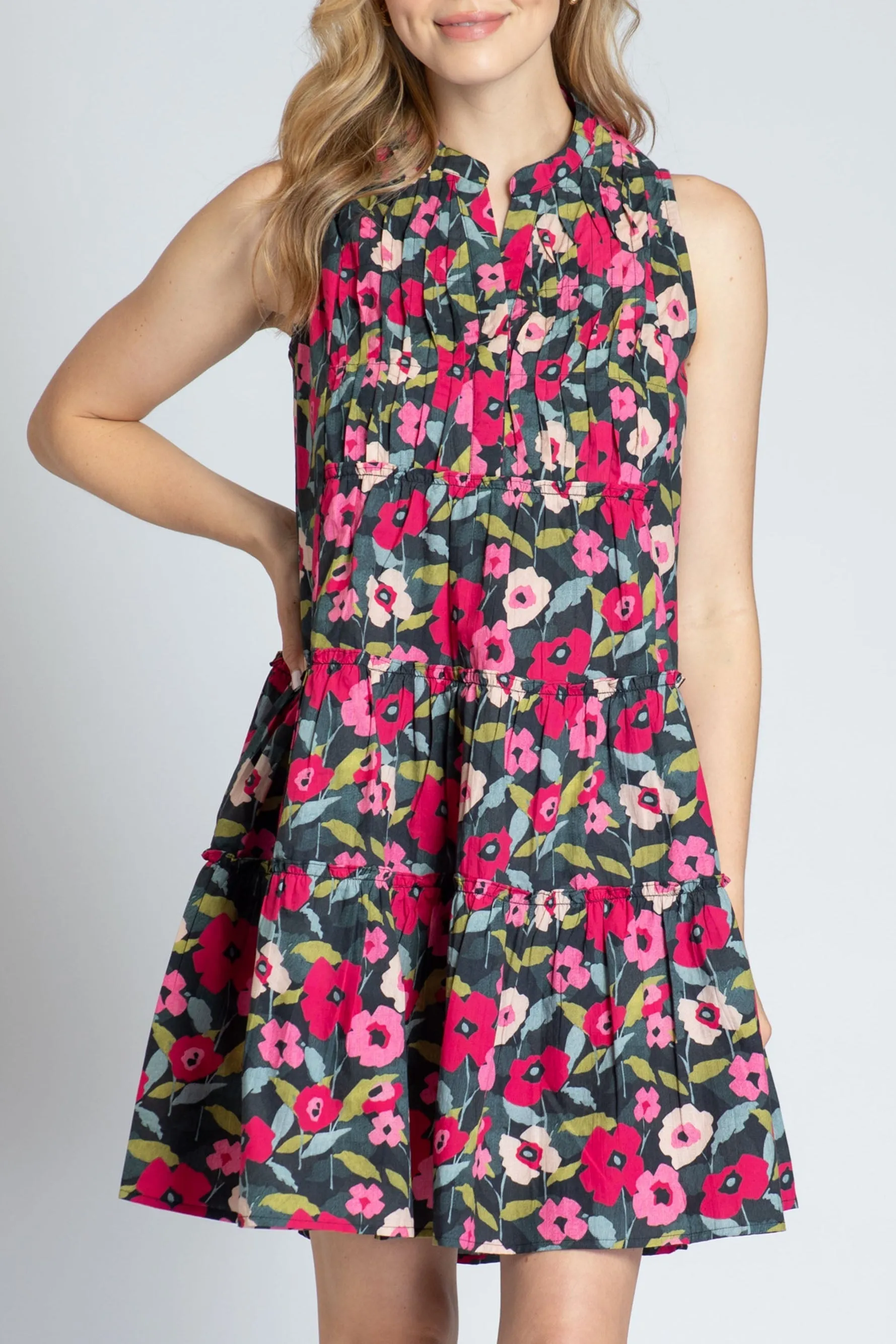 Sleeveless Dress With Pin-tuck Detailing MachineWashable