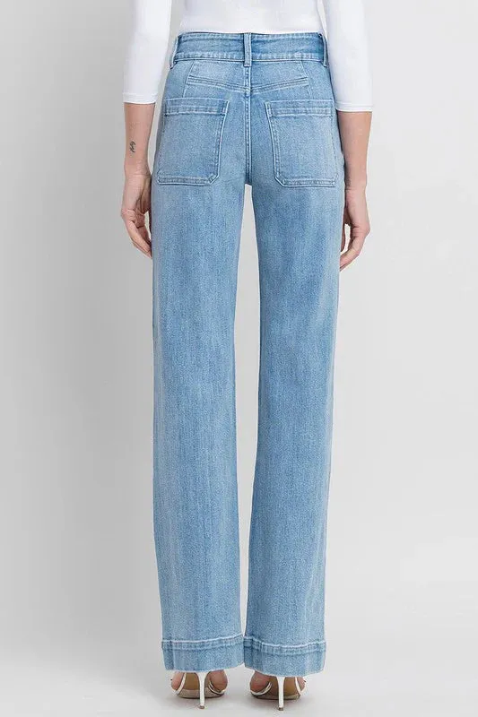 DoubleStitchedSeams SustainableCertified Flying Monkey 90's Vintage Super High Rise Flare Jeans