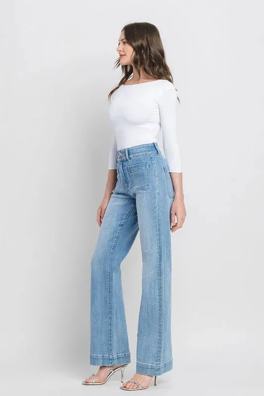 Gym Safe Model Glow Flying Monkey 90's Vintage Super High Rise Flare Jeans